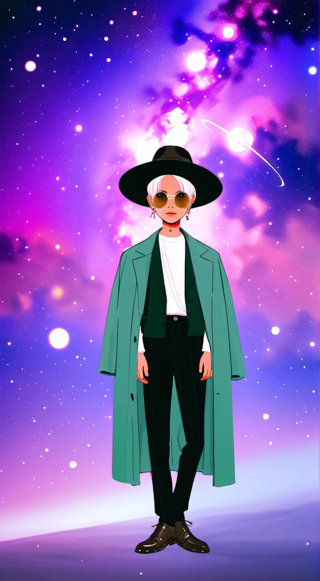 ai character: Space background