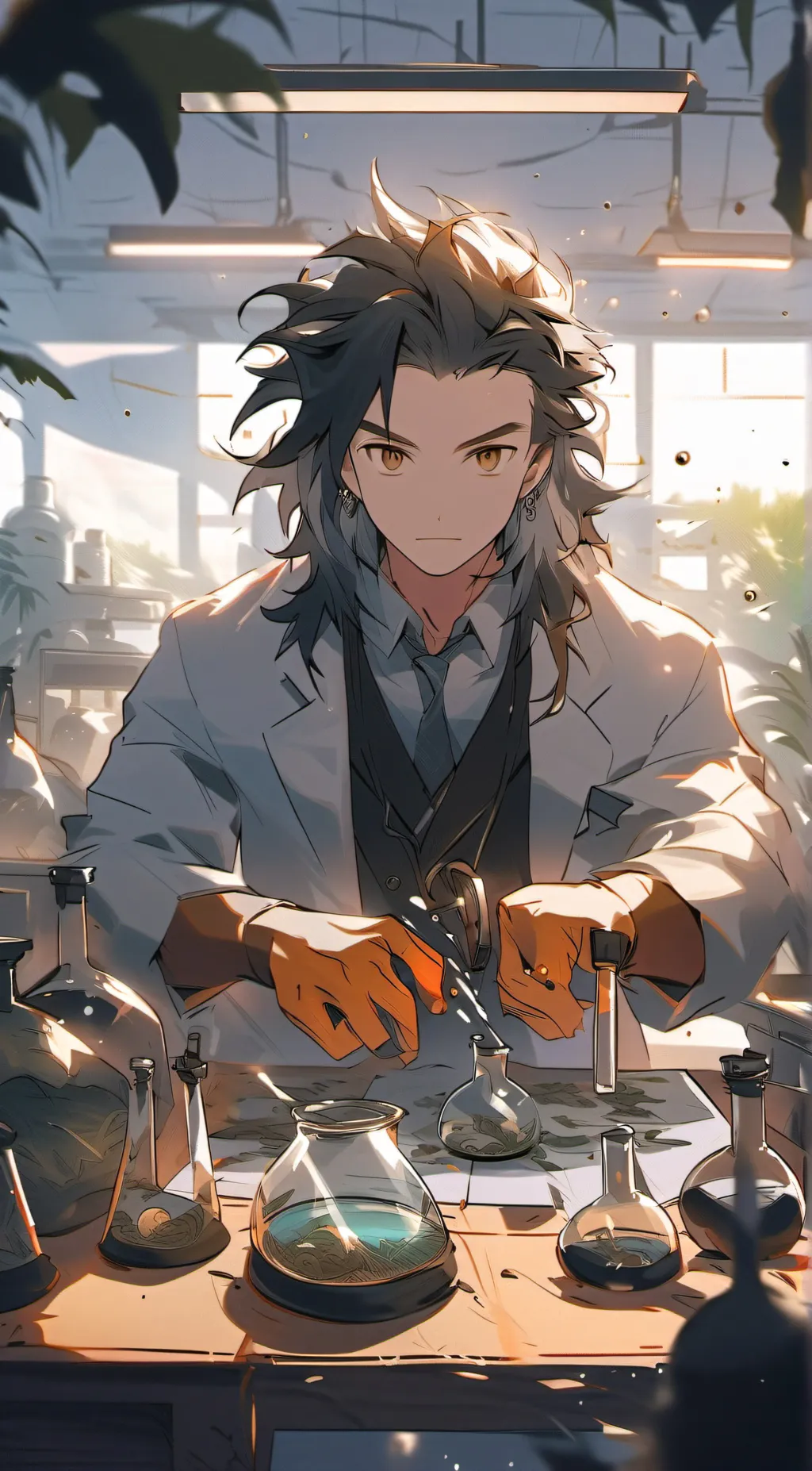 ai character: Shrink scientist  background