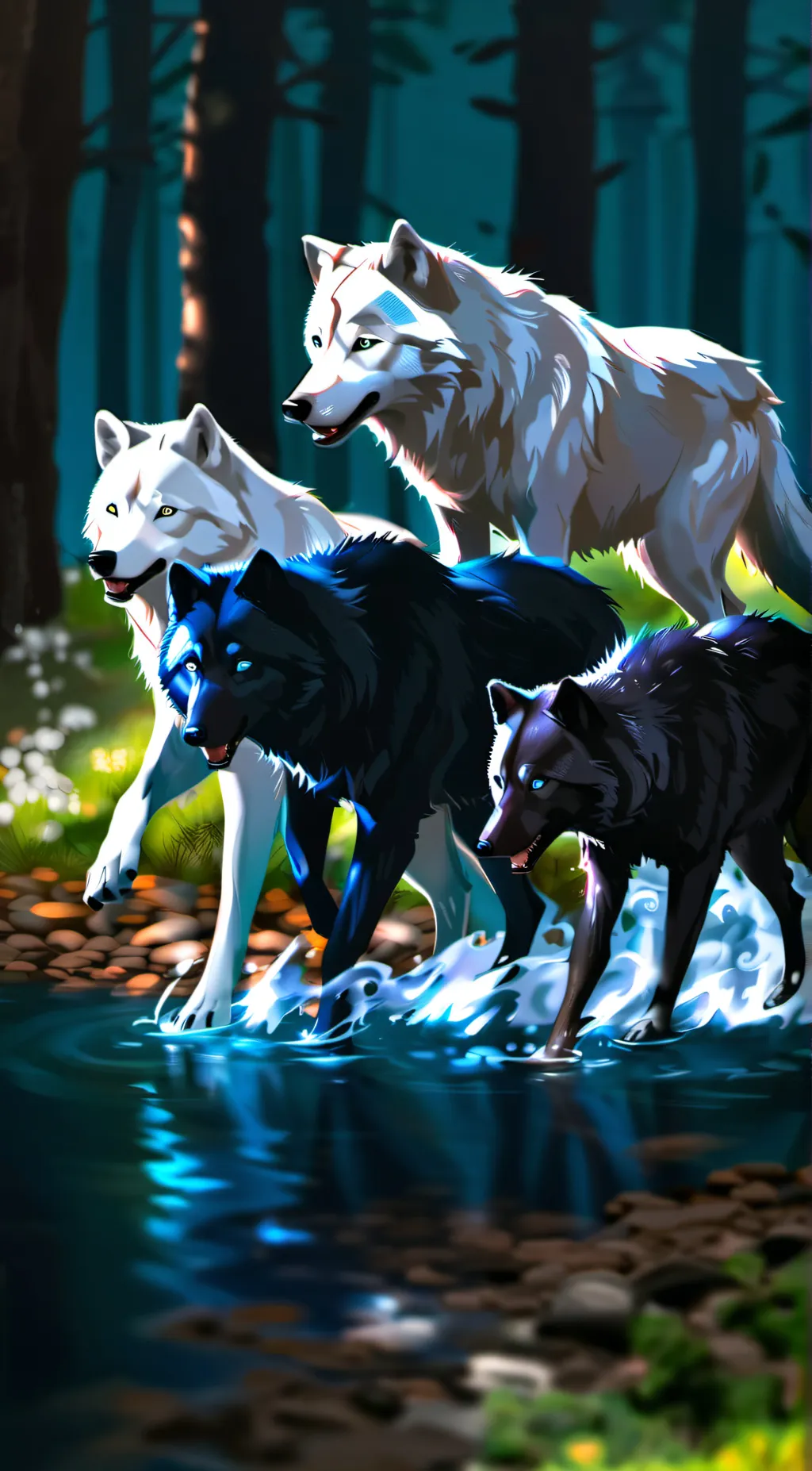 ai character: Wolf Life background