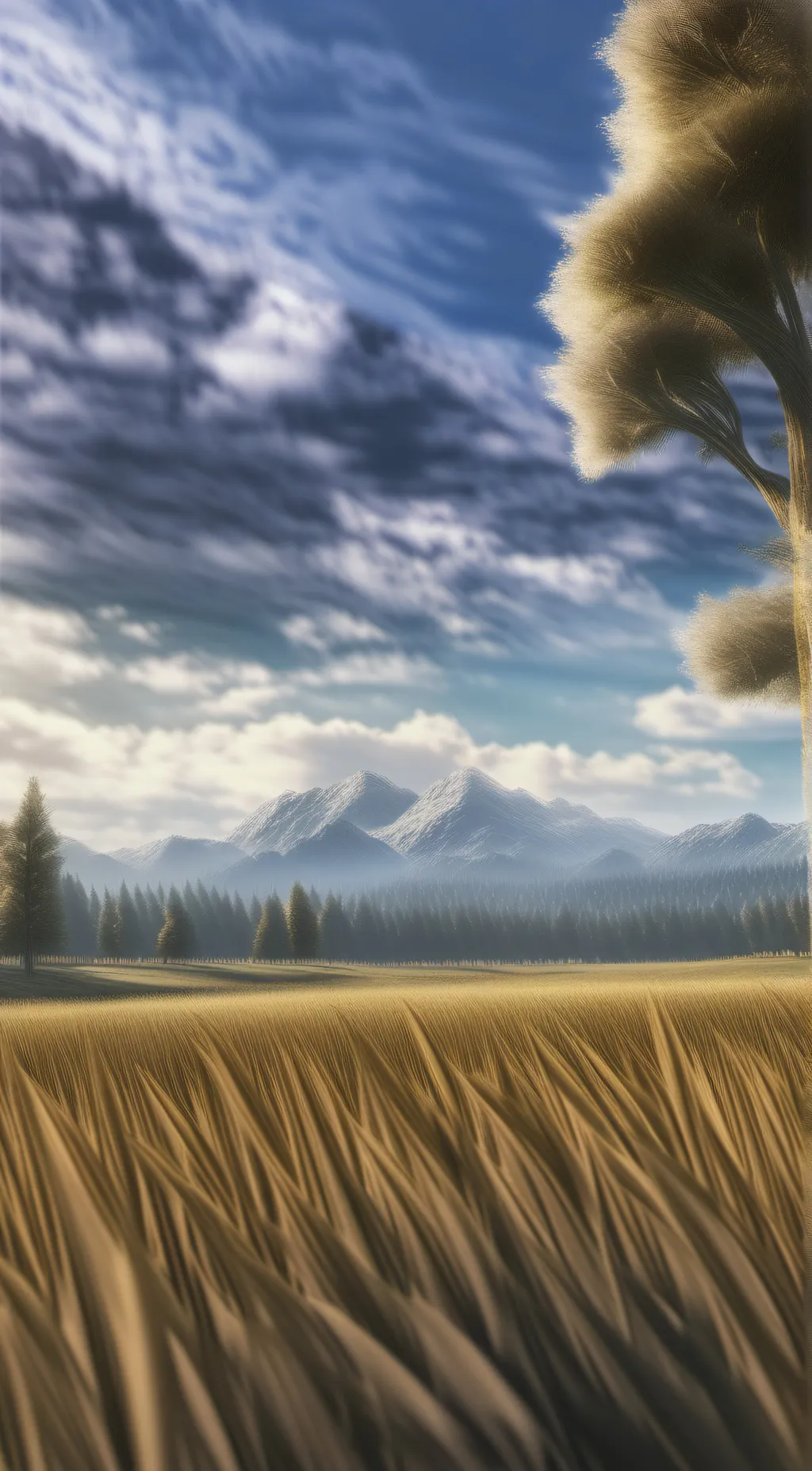 ai character: Grass background