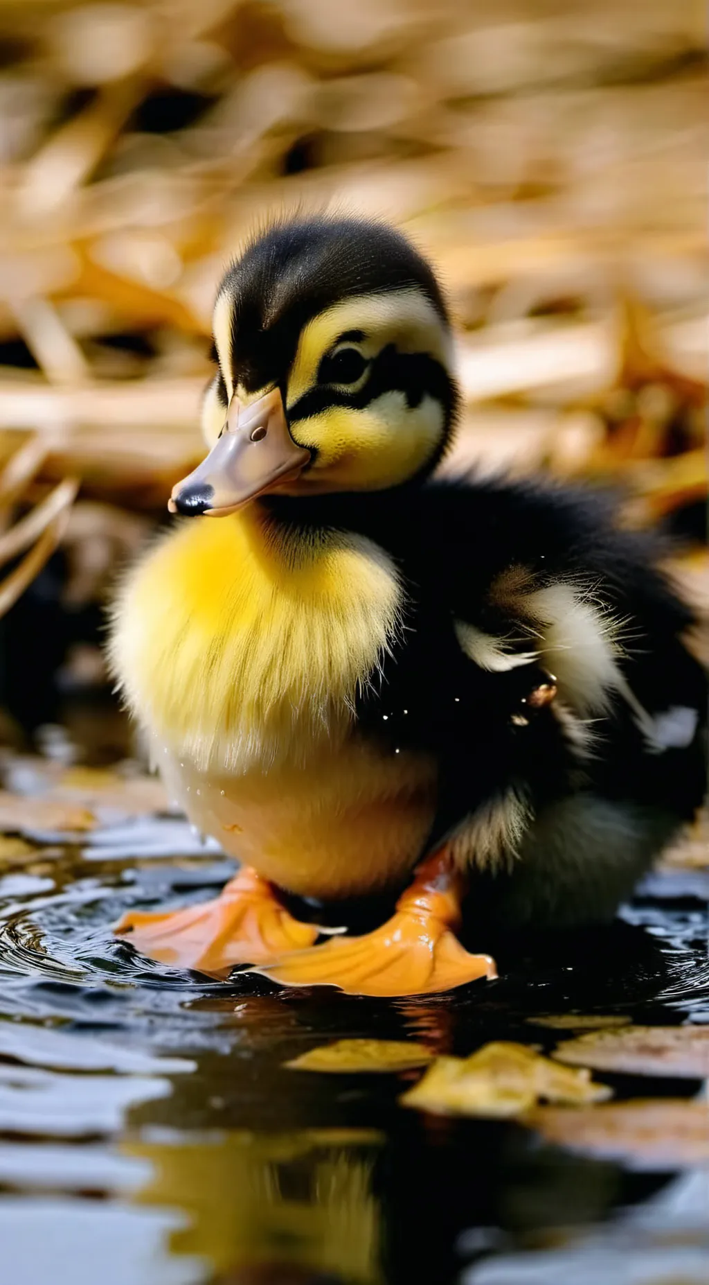 ai character: •Baby Duck• background