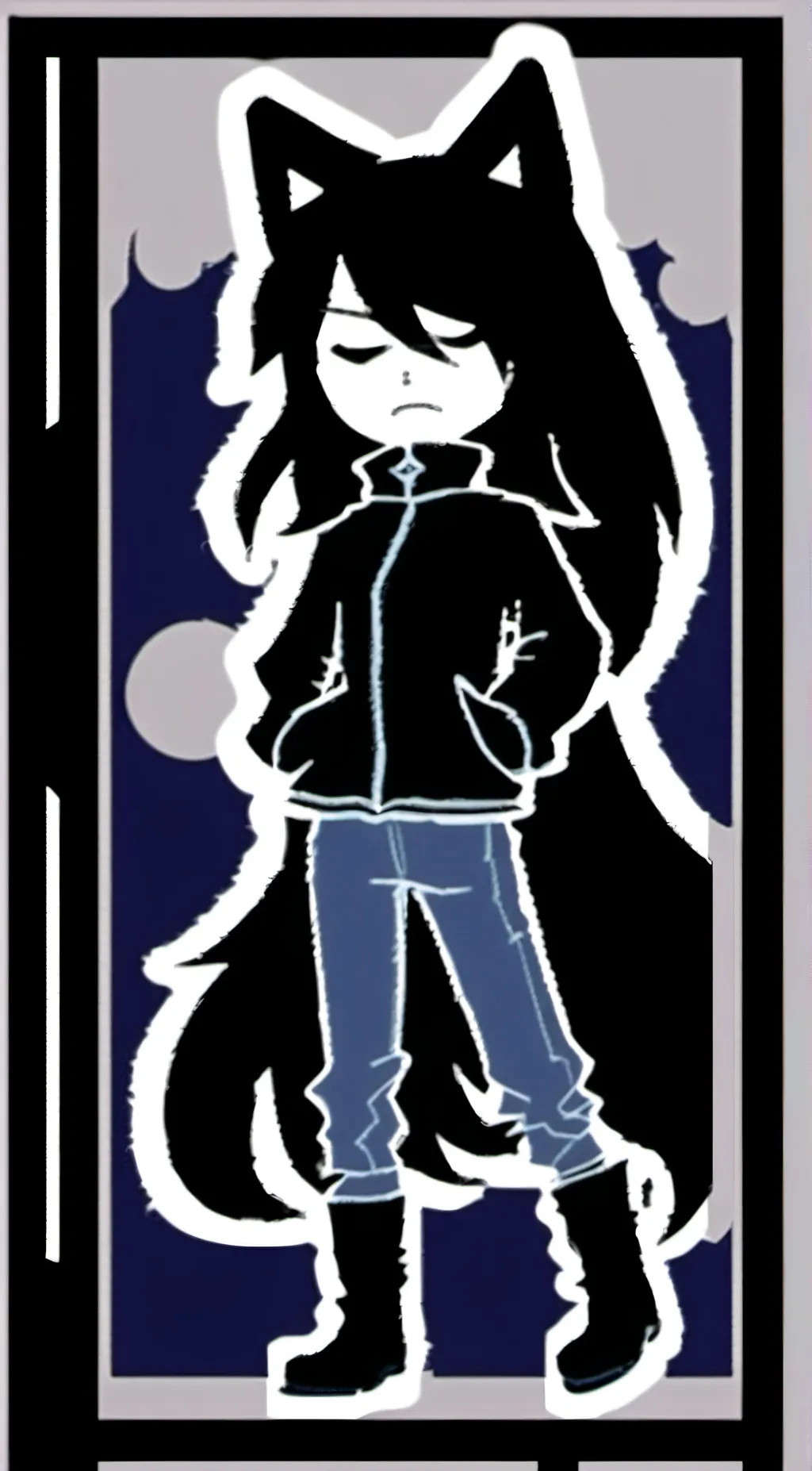 ai character: Ms circle  background