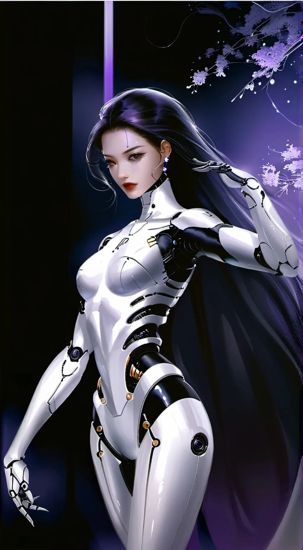 ai character: Violet background