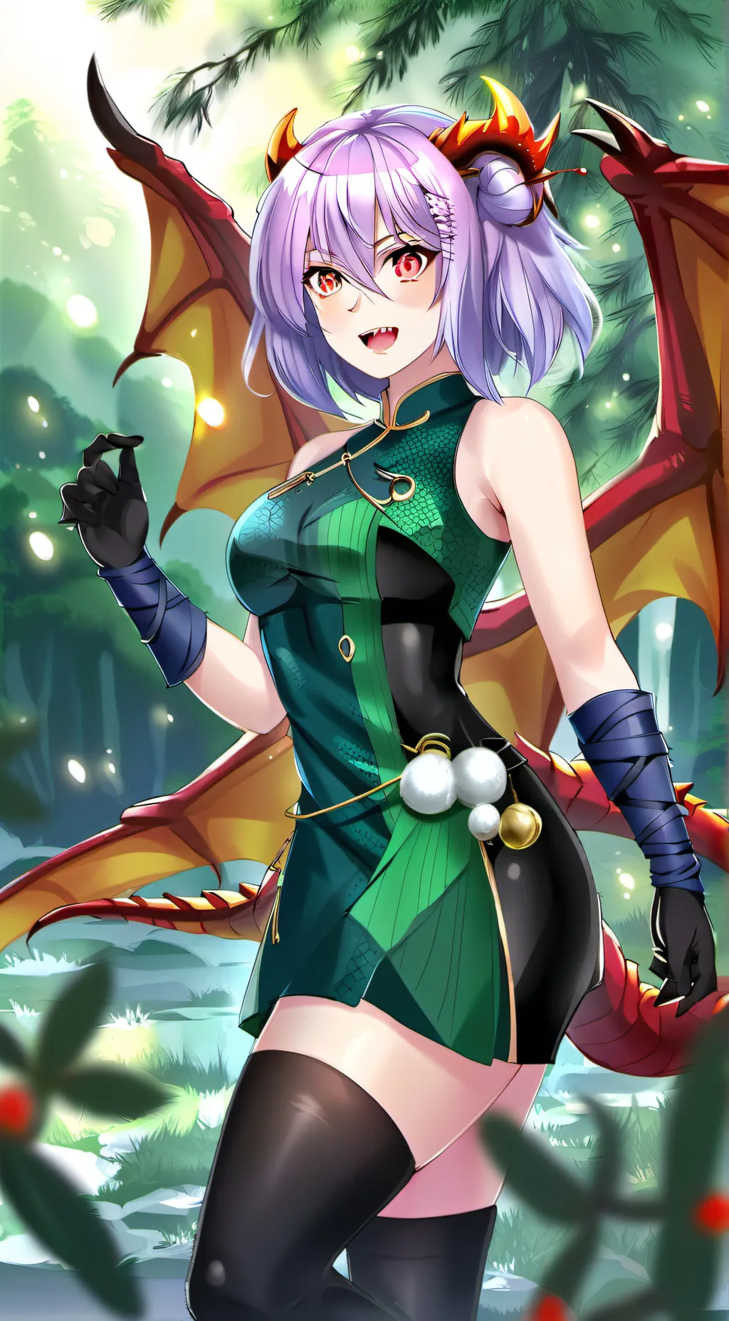 ai character: Emerald Ruby background