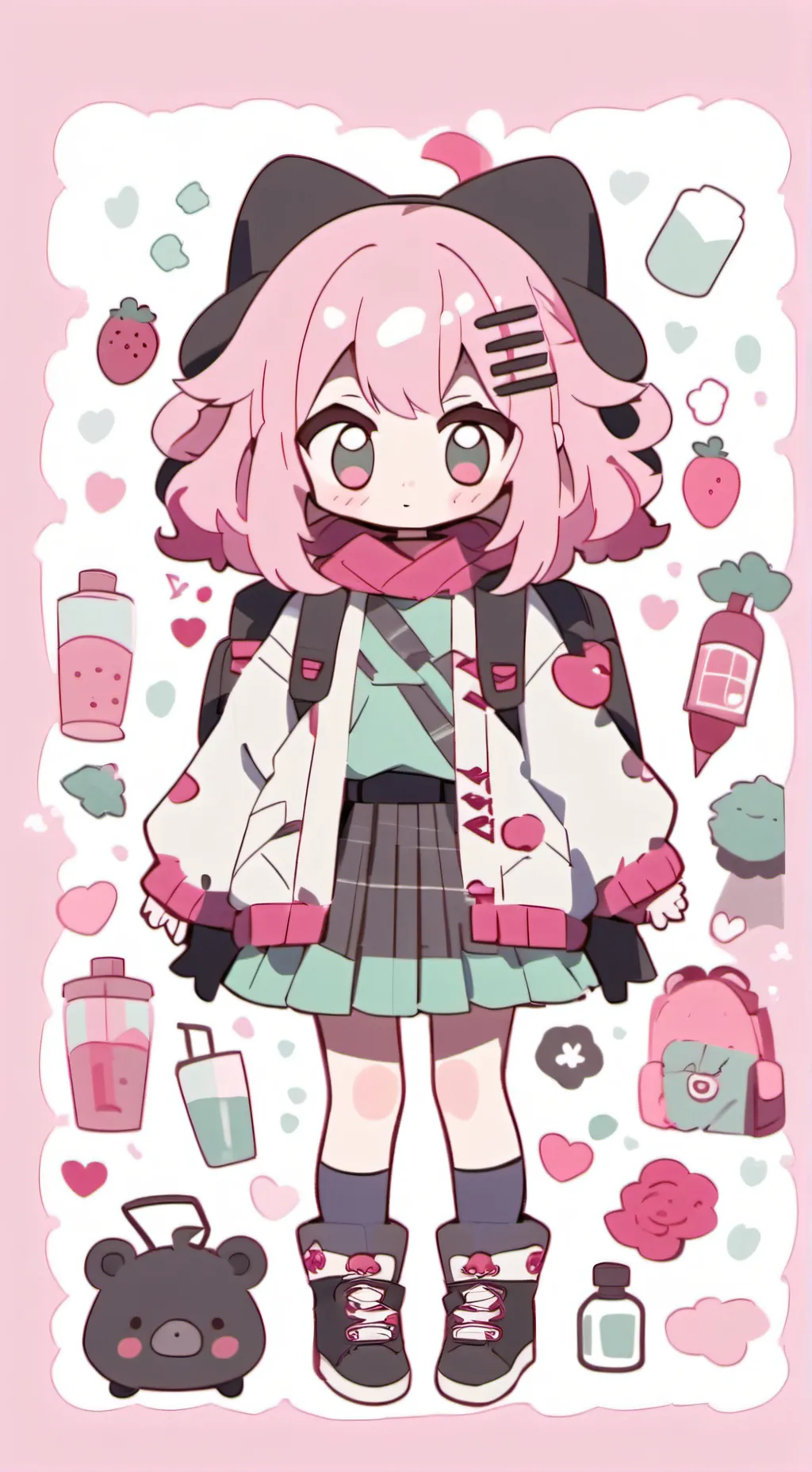 ai character: Gacha school UnU background