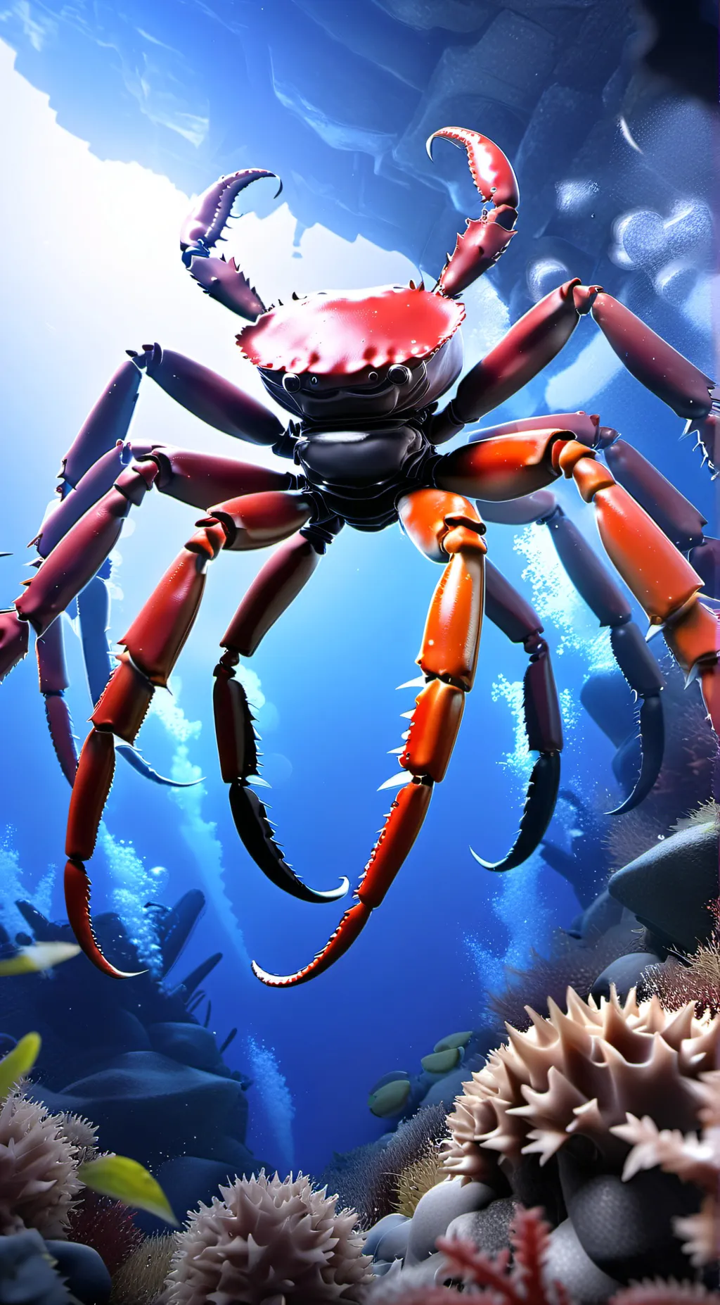 ai character: KING CRAB👑 background