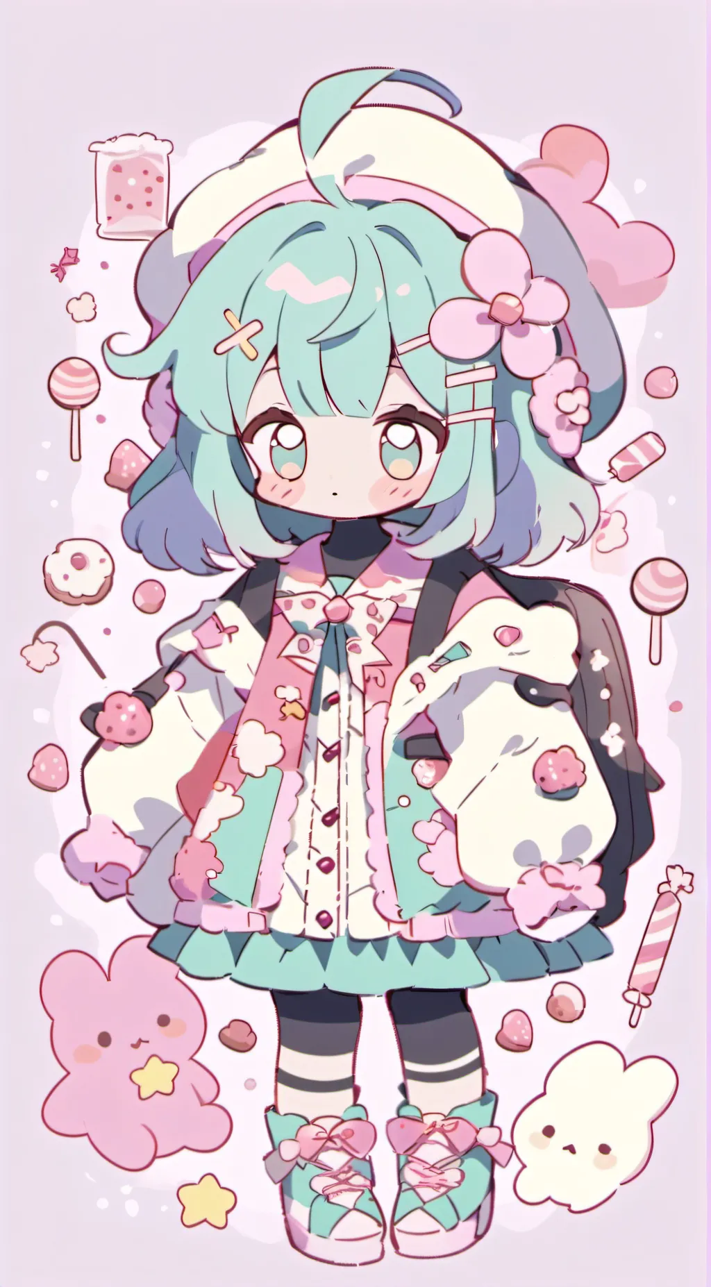ai character: Candy background