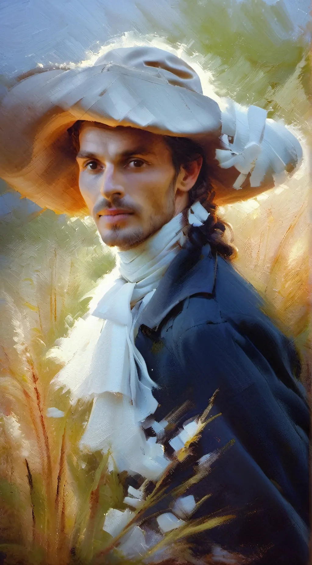 ai character: George Washington  background