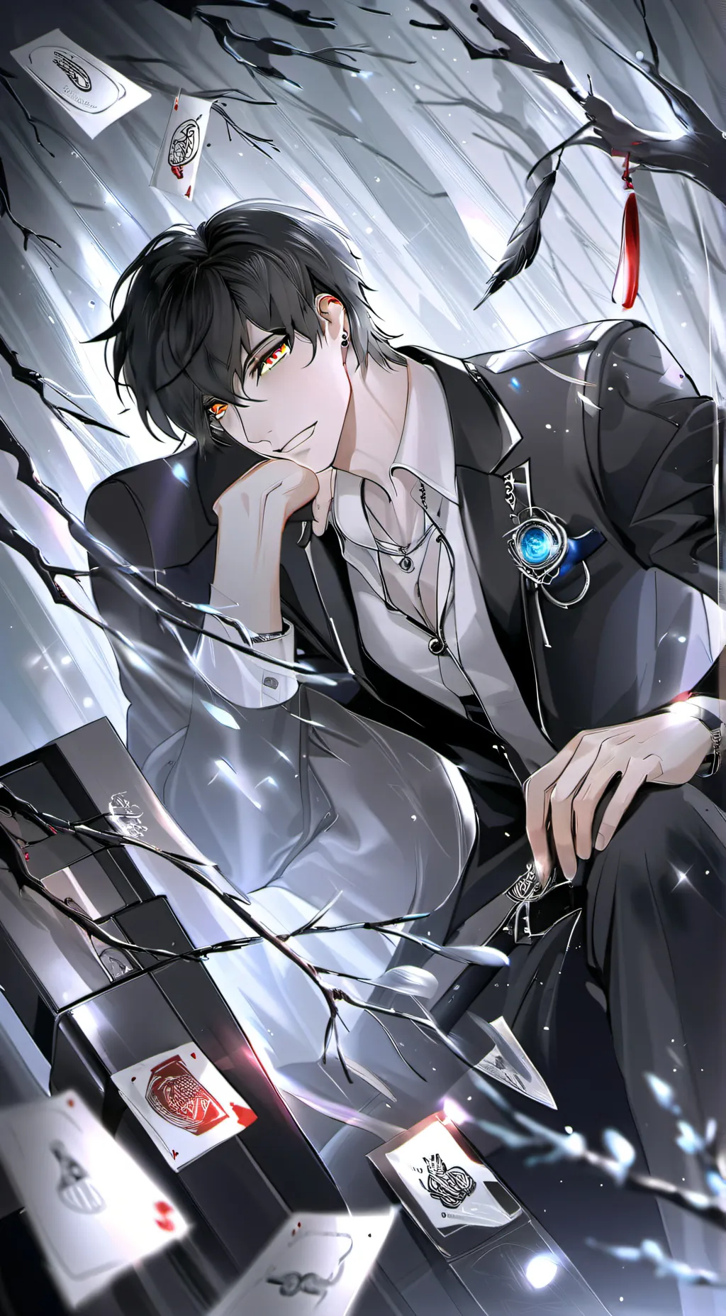 ai character: Damien  background