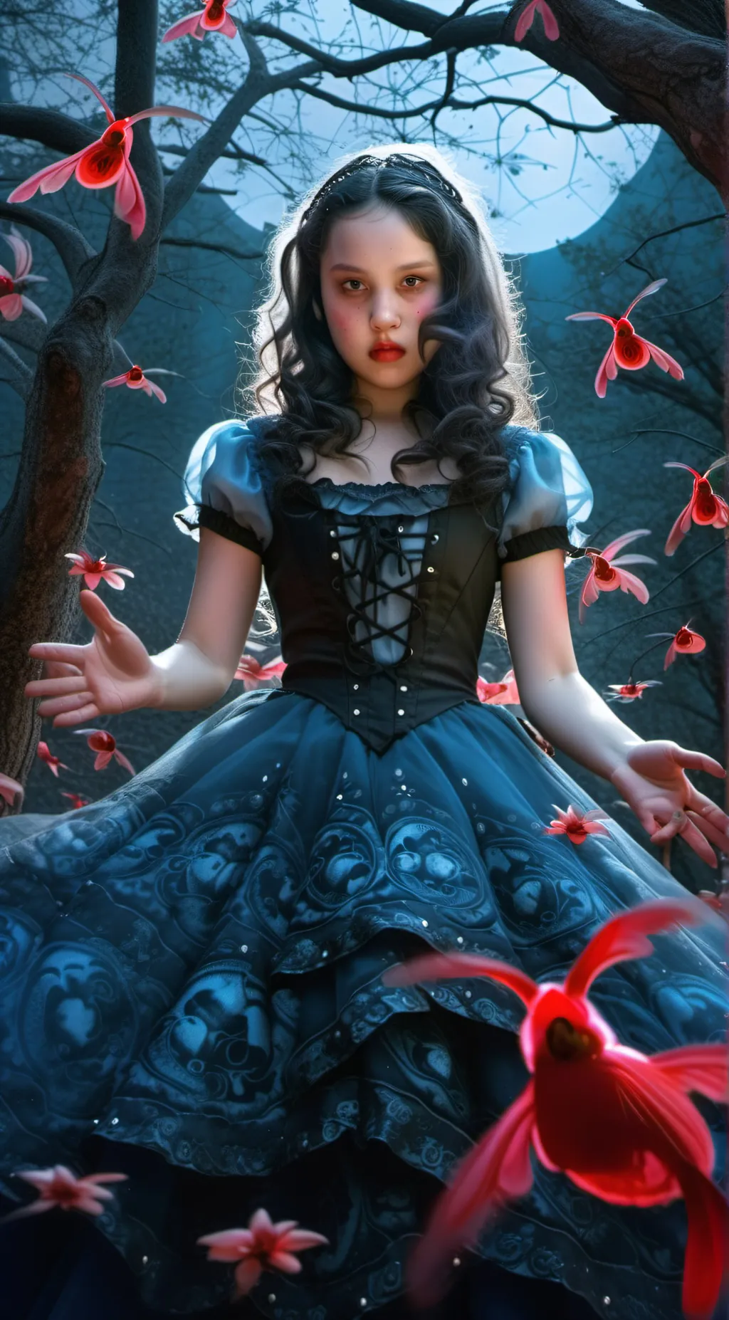 ai character: Amber background