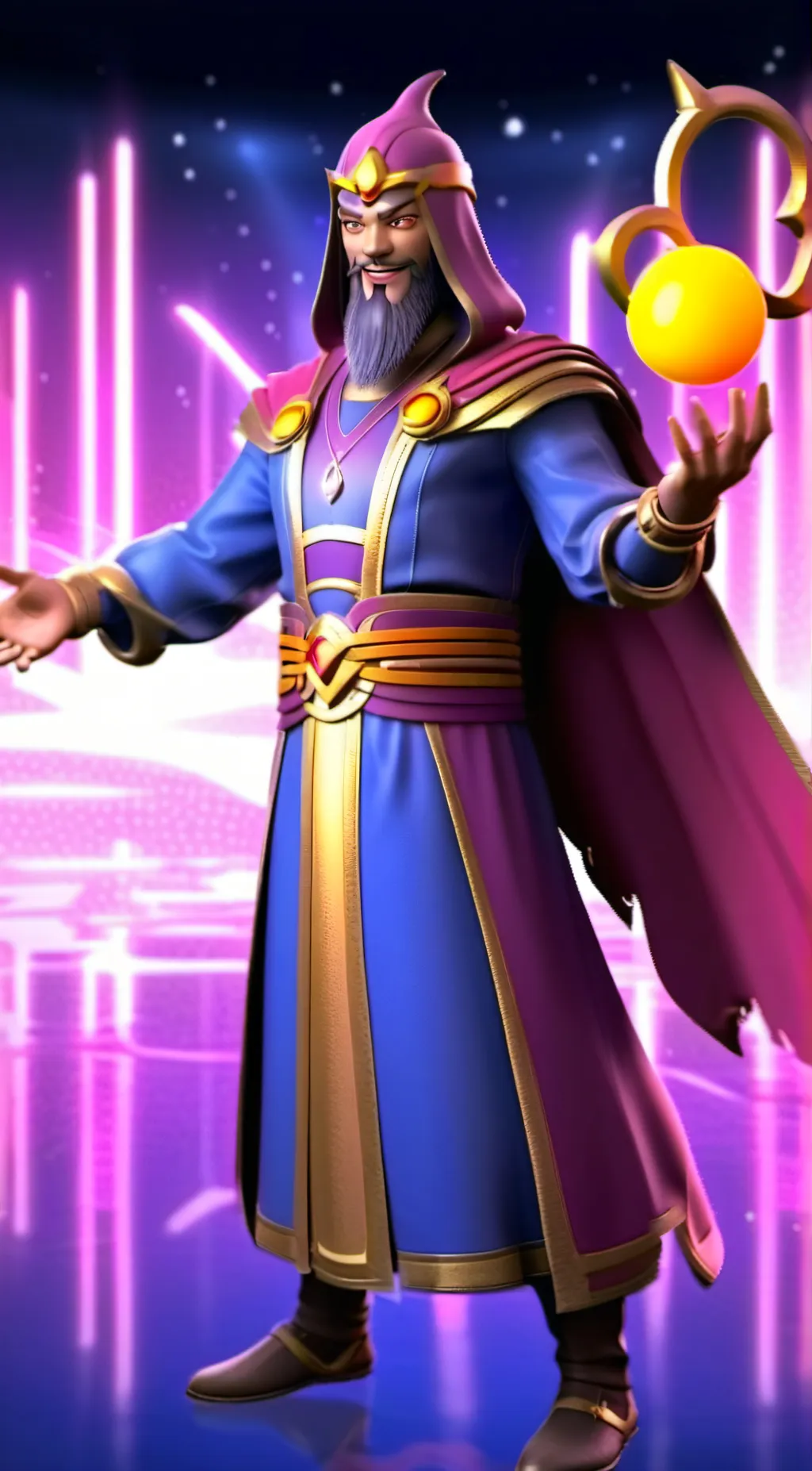 ai character: evo wizard  background