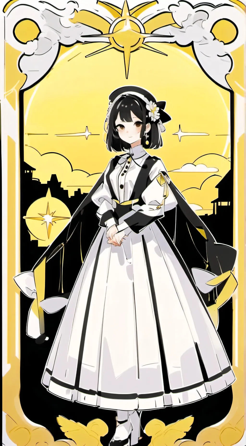 ai character: Miss circle  background