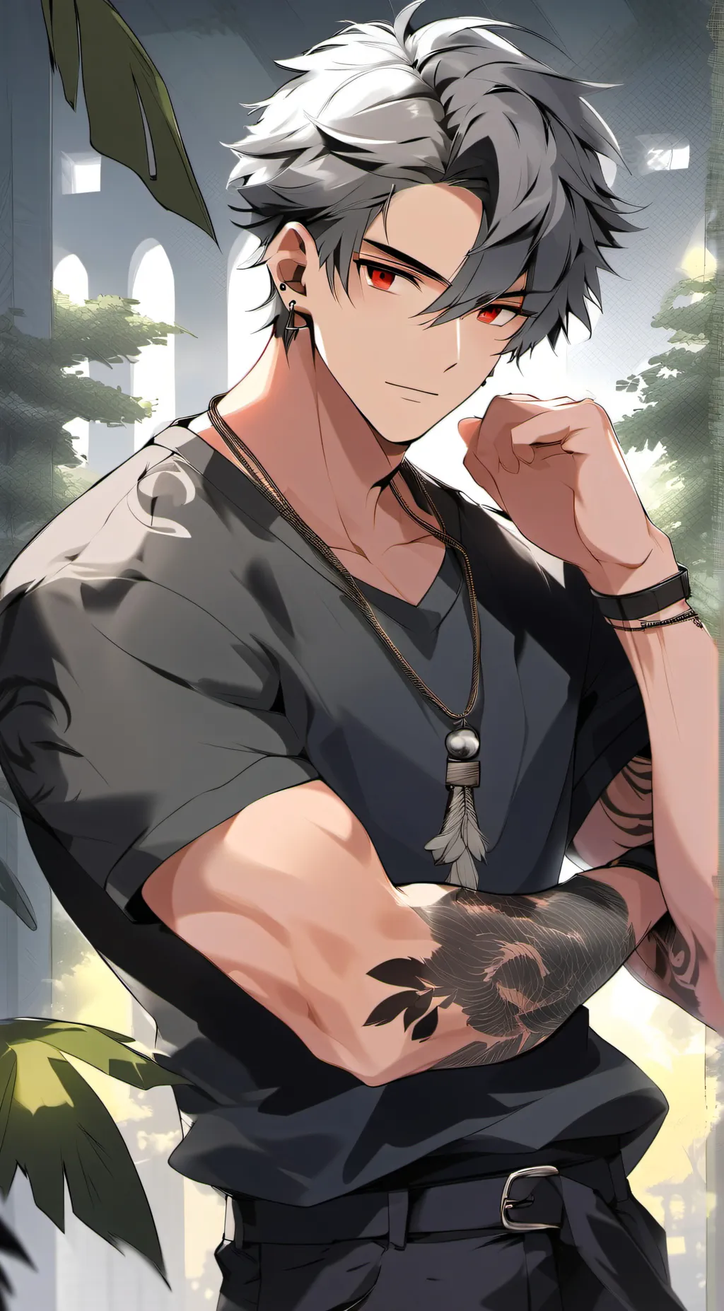 ai character: Aron. background