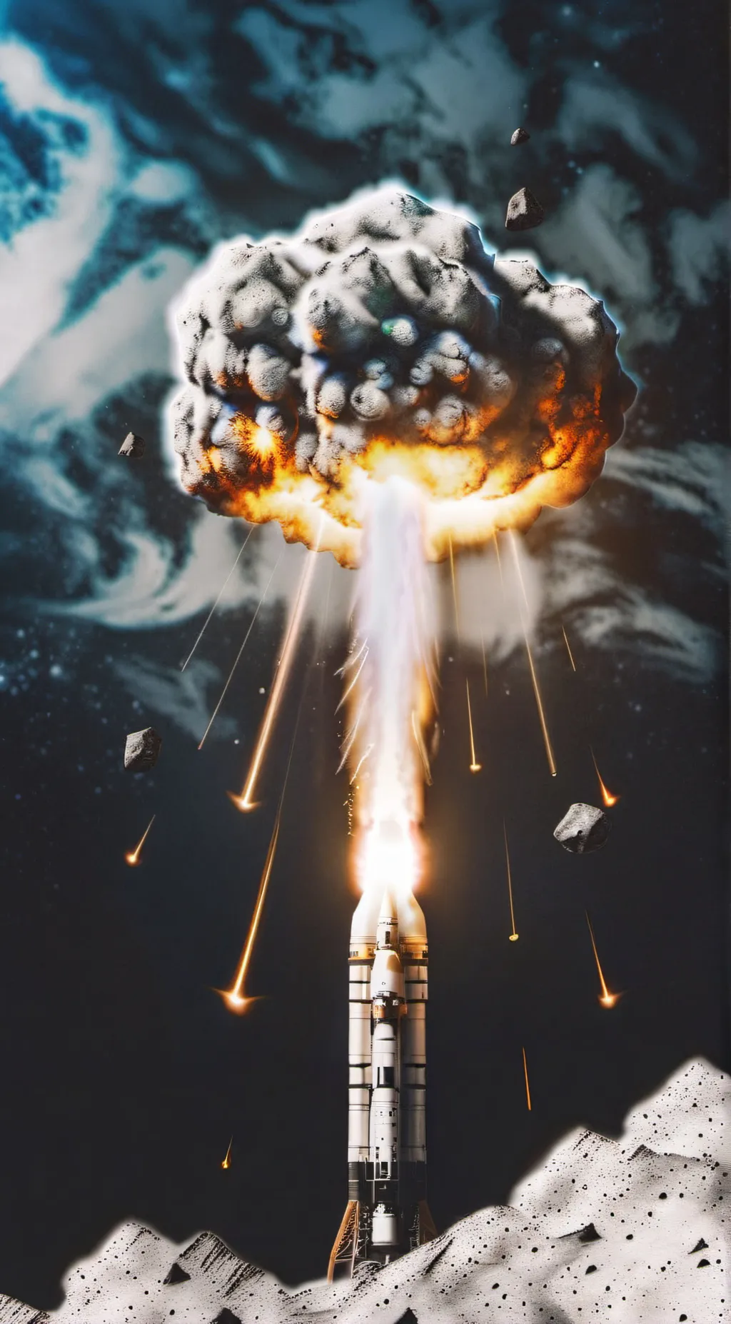 ai character: Meteorite background