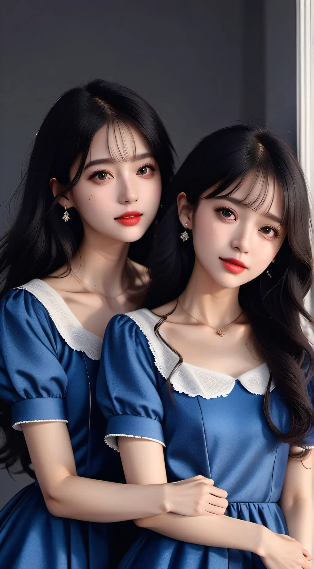 ai character: mia and Tamara  background