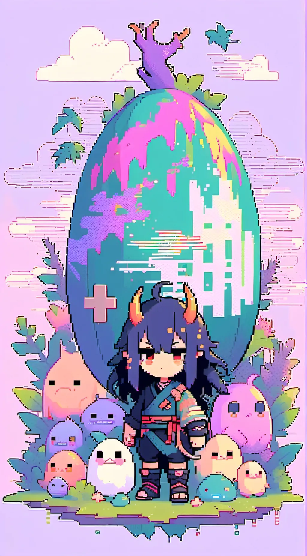 ai character: Monster never cry background