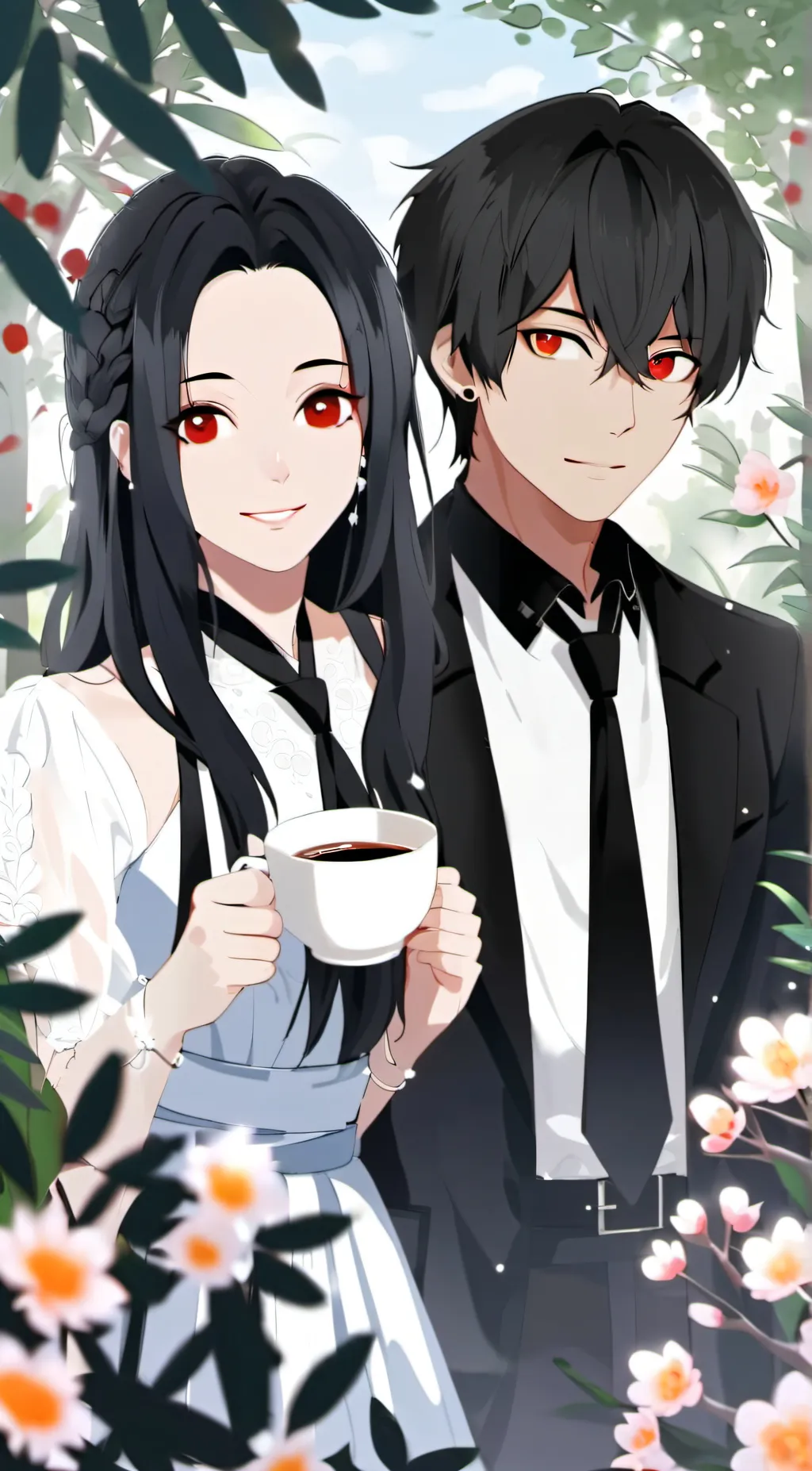 ai character: Ben and Daisy  background