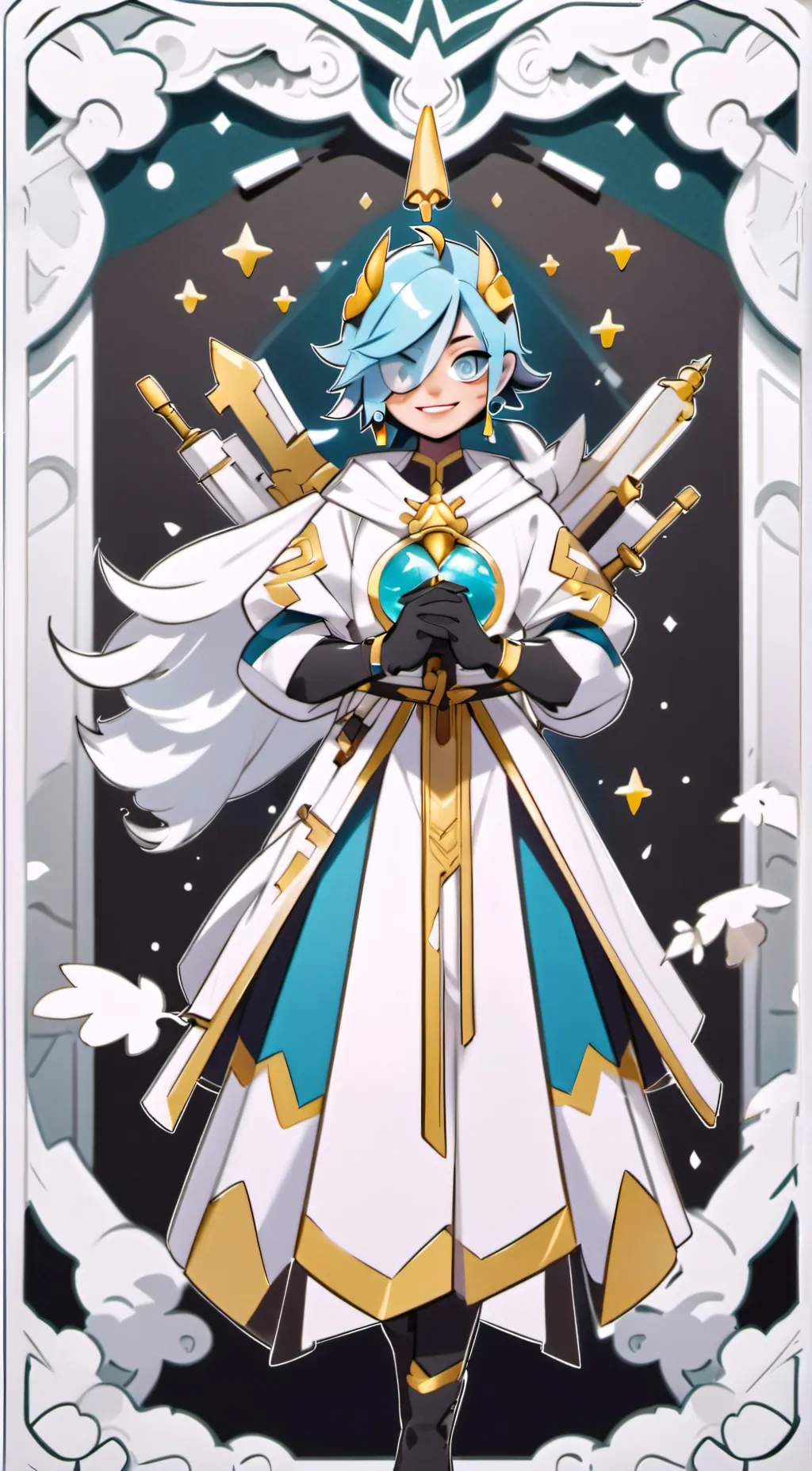 ai character: Sun x Moon background