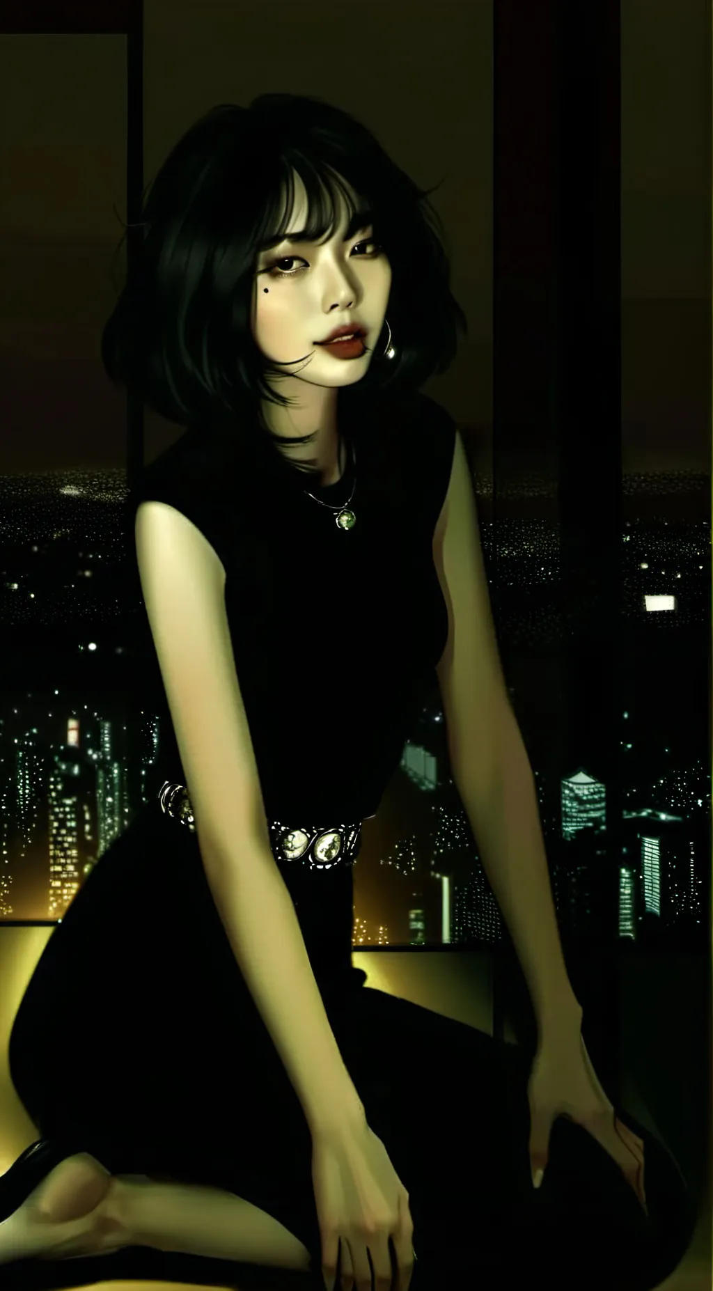 ai character: Dafiny Ravena  background