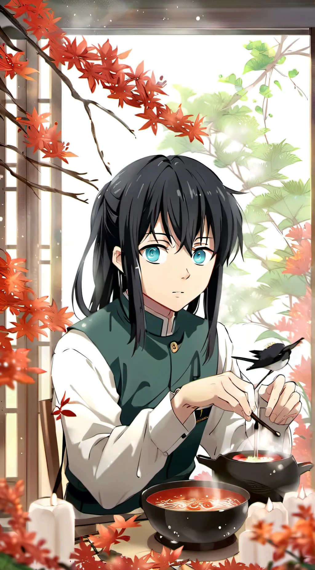 ai character: Muichiro  background