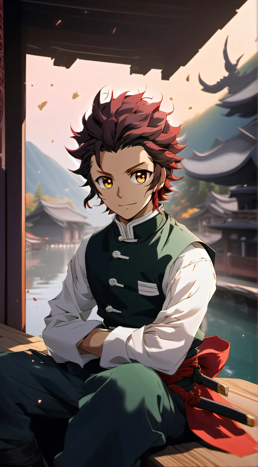 ai character: Tanjiro background