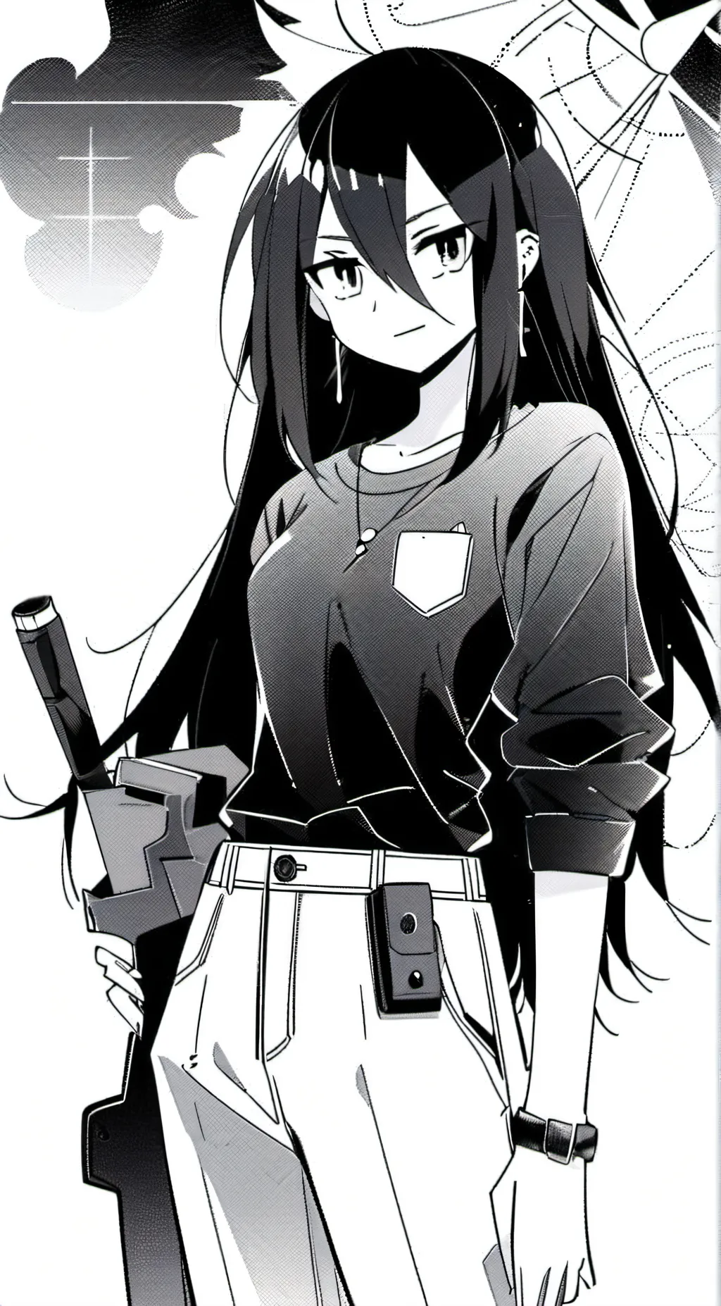 ai character: miss circle background