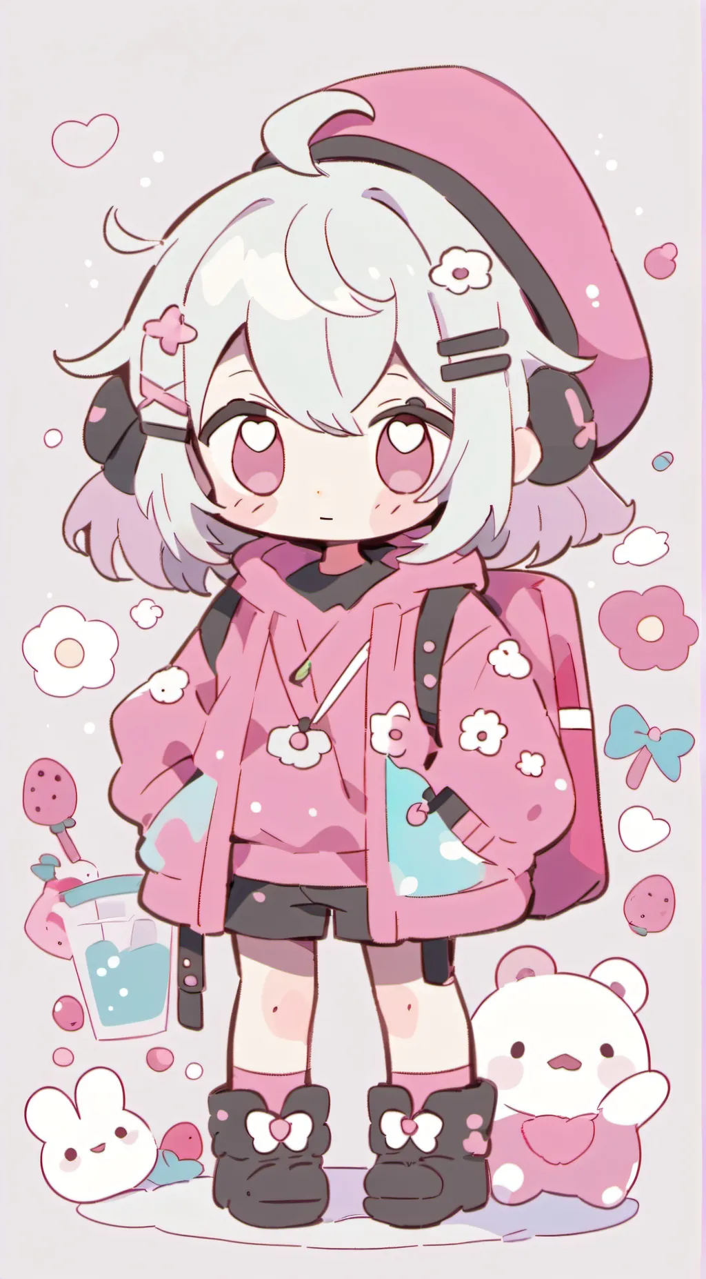 ai character: cherry 🌸🍒 background