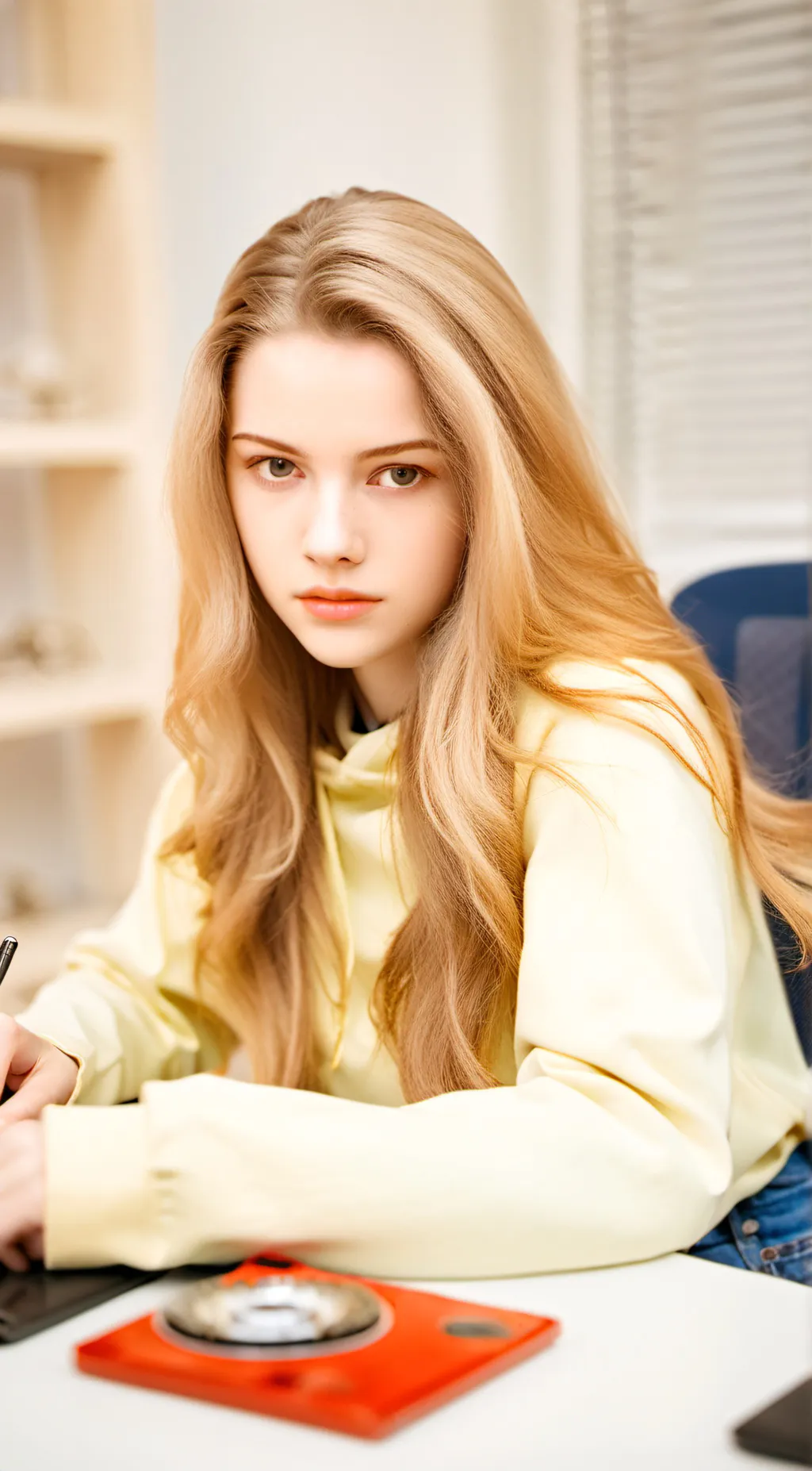 ai character: Katie  background