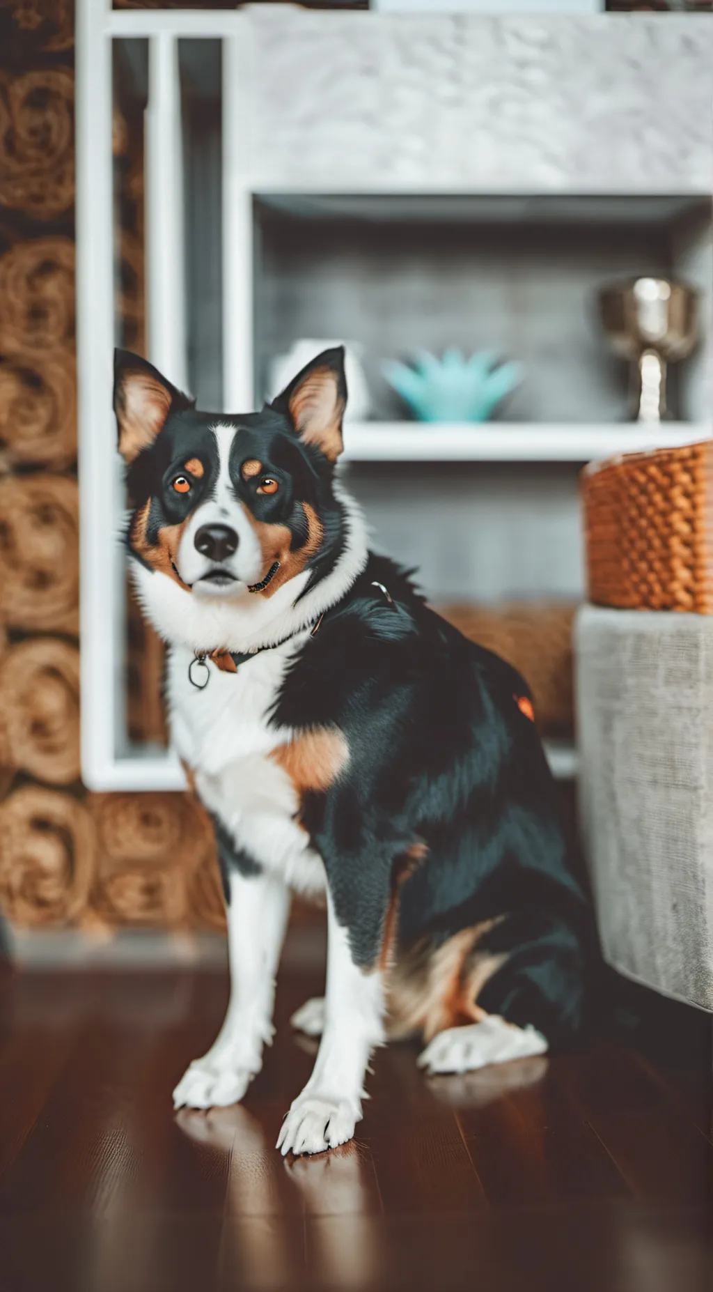 ai character: bluey  background