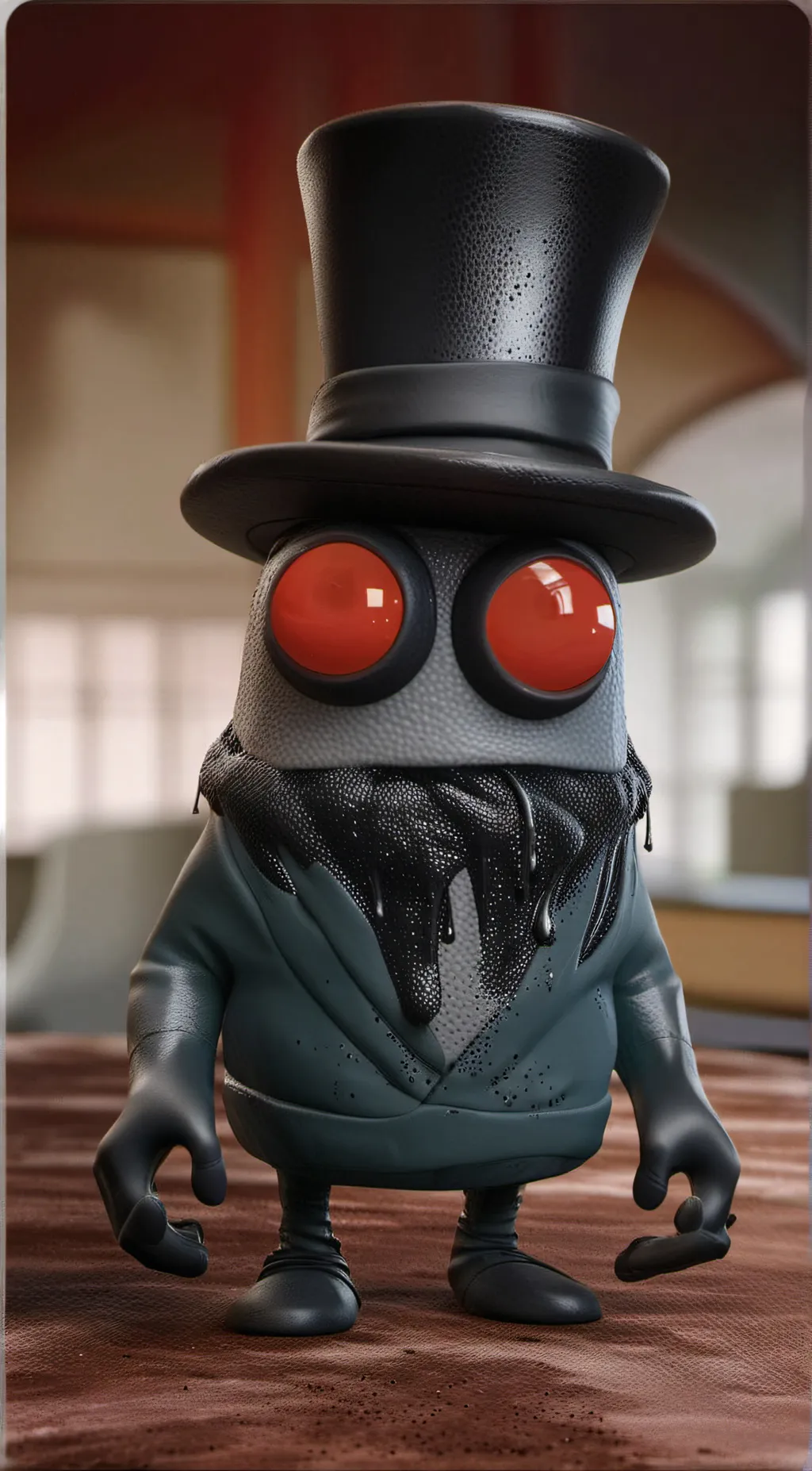 ai character: flame background