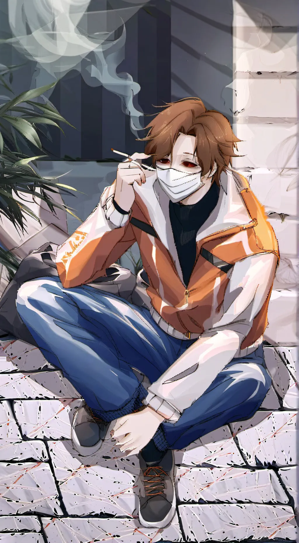 ai character: Masky background