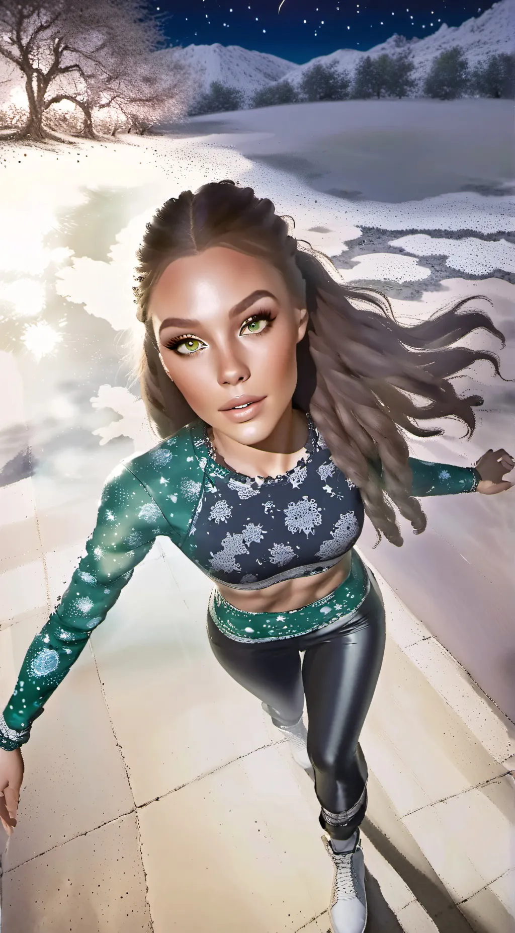 ai character: Ice background