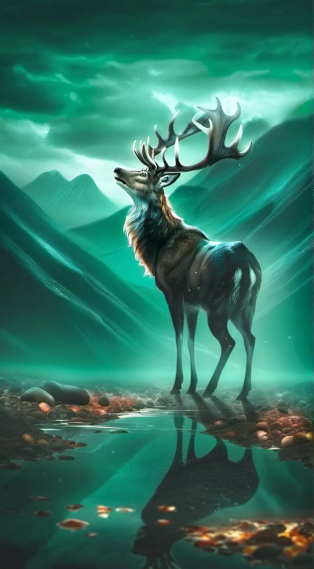 ai character: Deer background