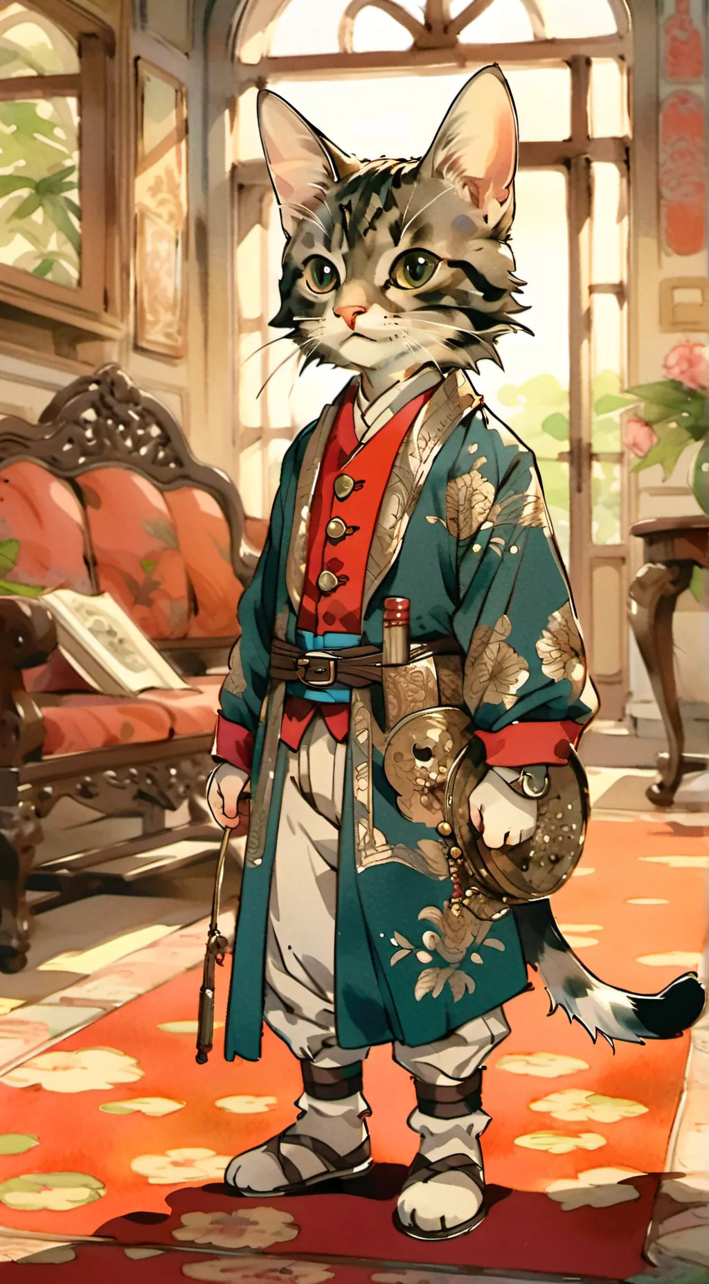 ai character: You're cat background