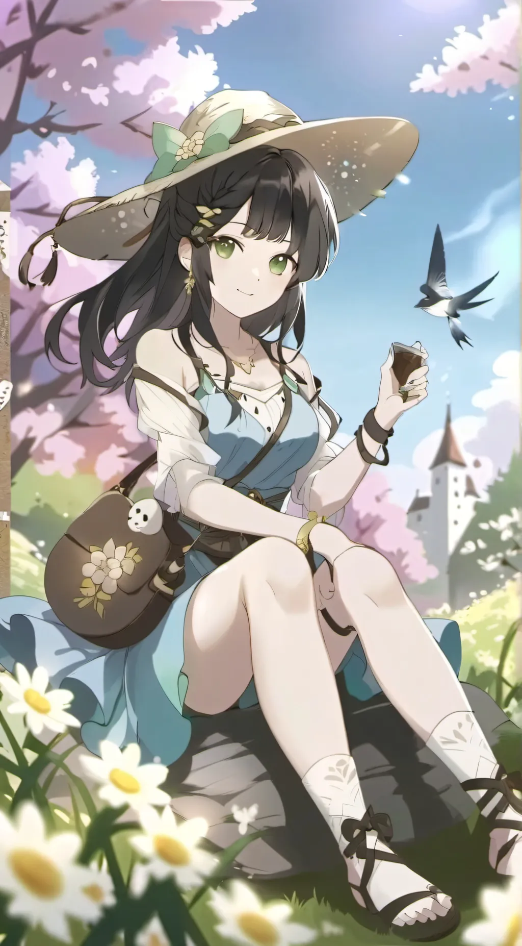 ai character: shy background