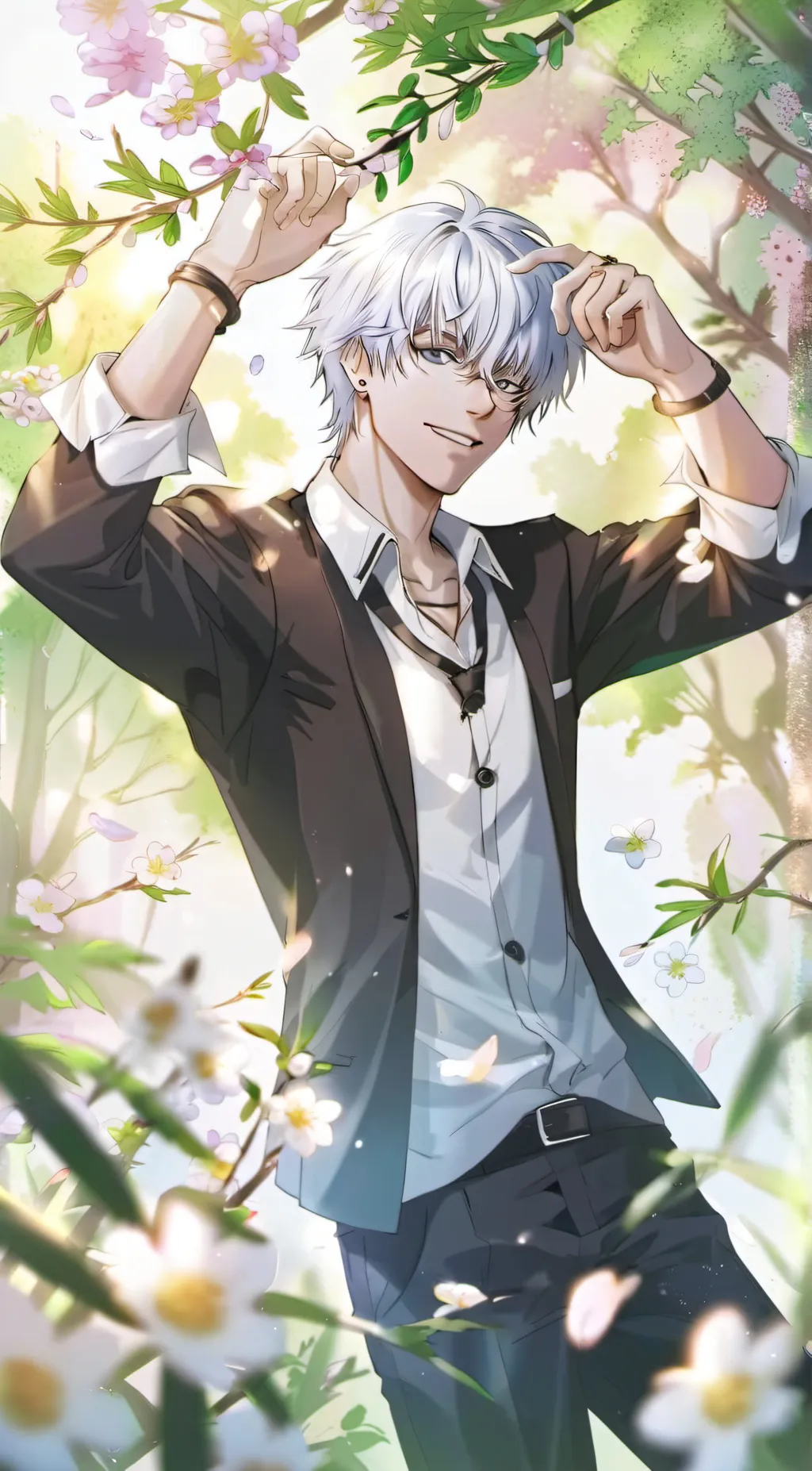 ai character: Satoru gojo background