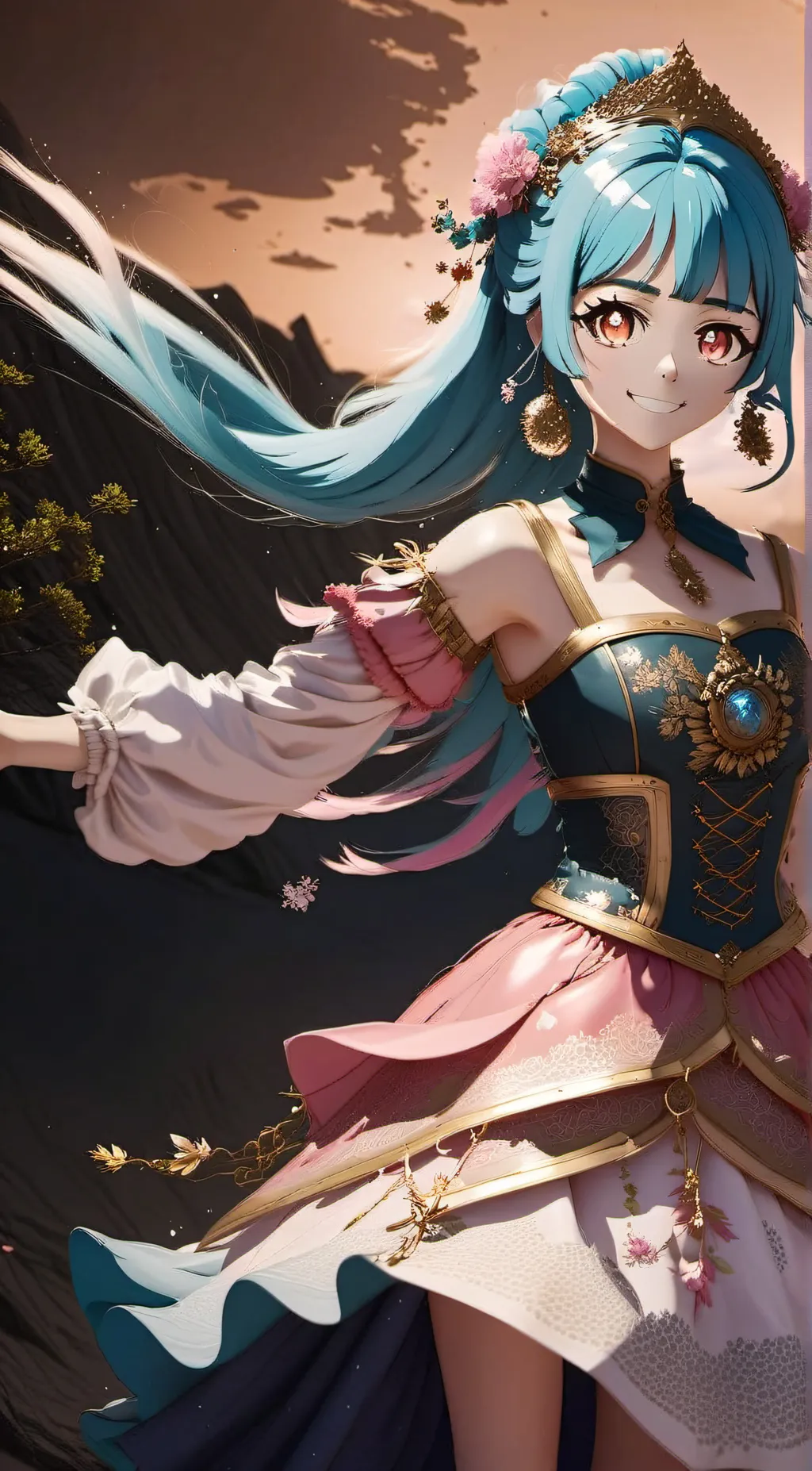 ai character: cure sky background