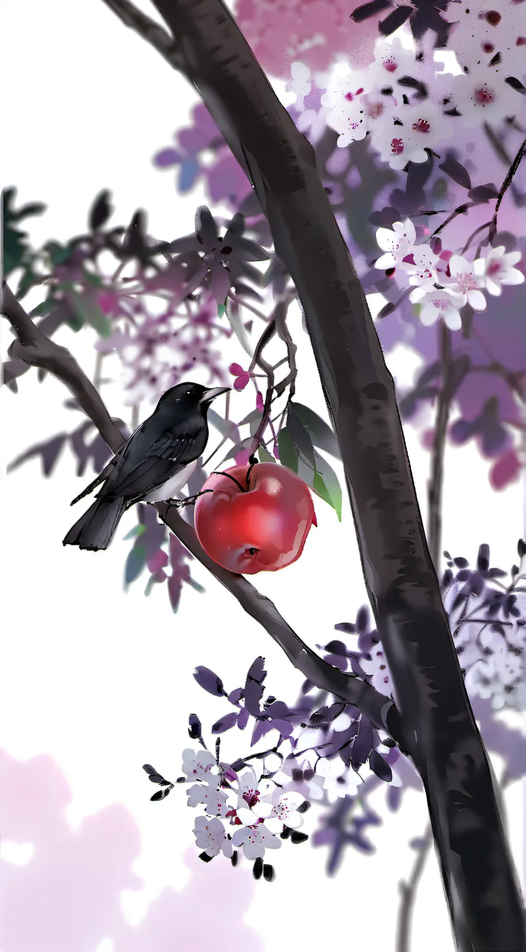 ai character: apple background