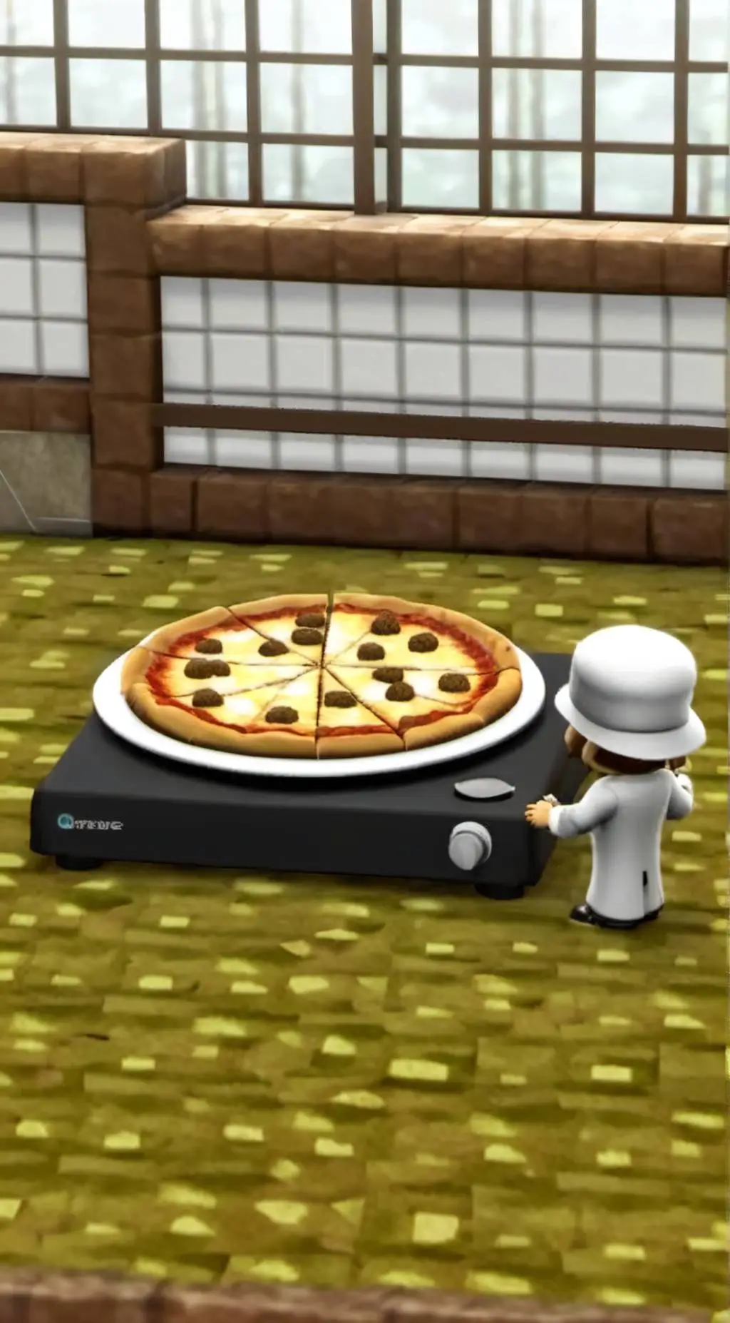 ai character: fat Italian background