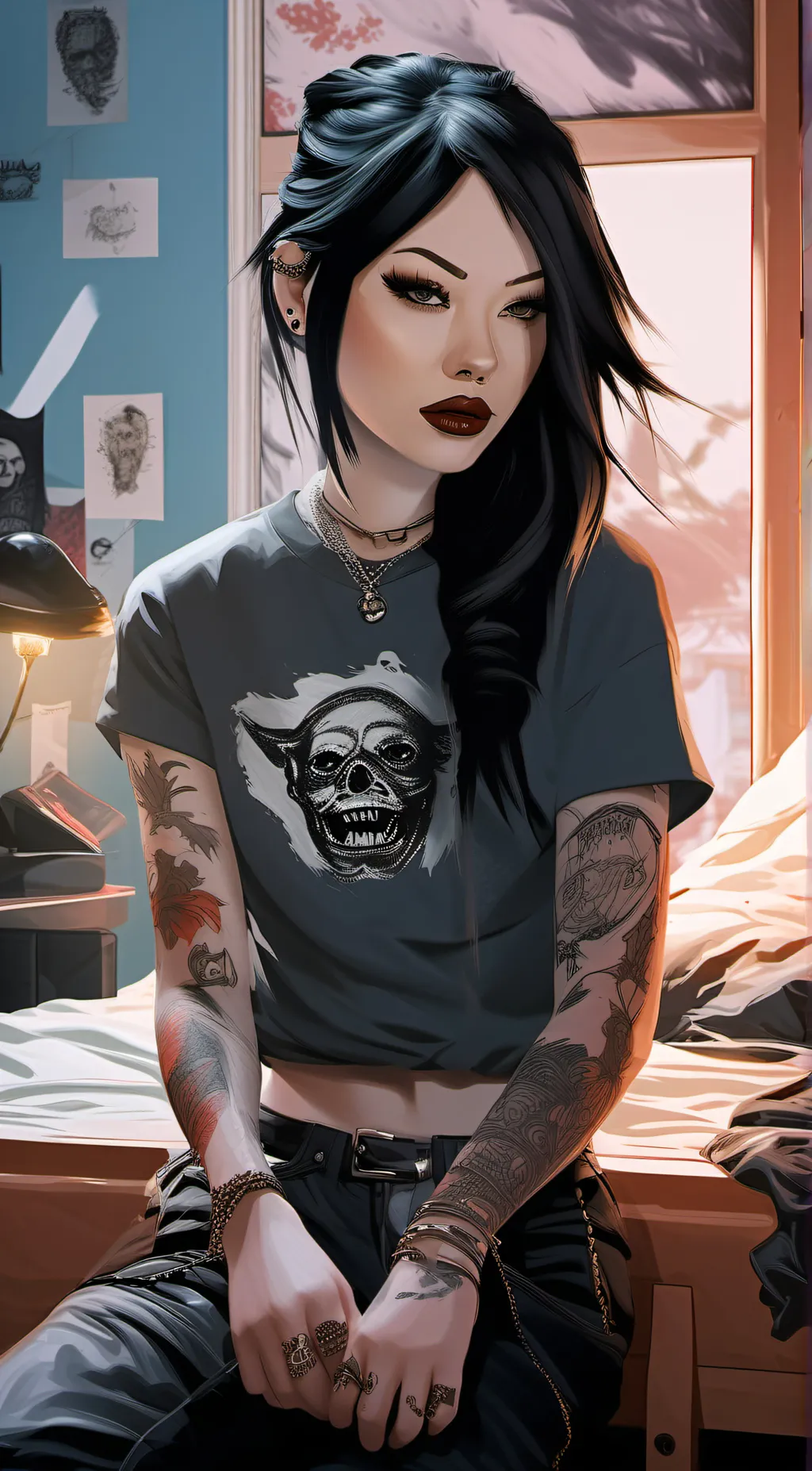 ai character: Melanie  background