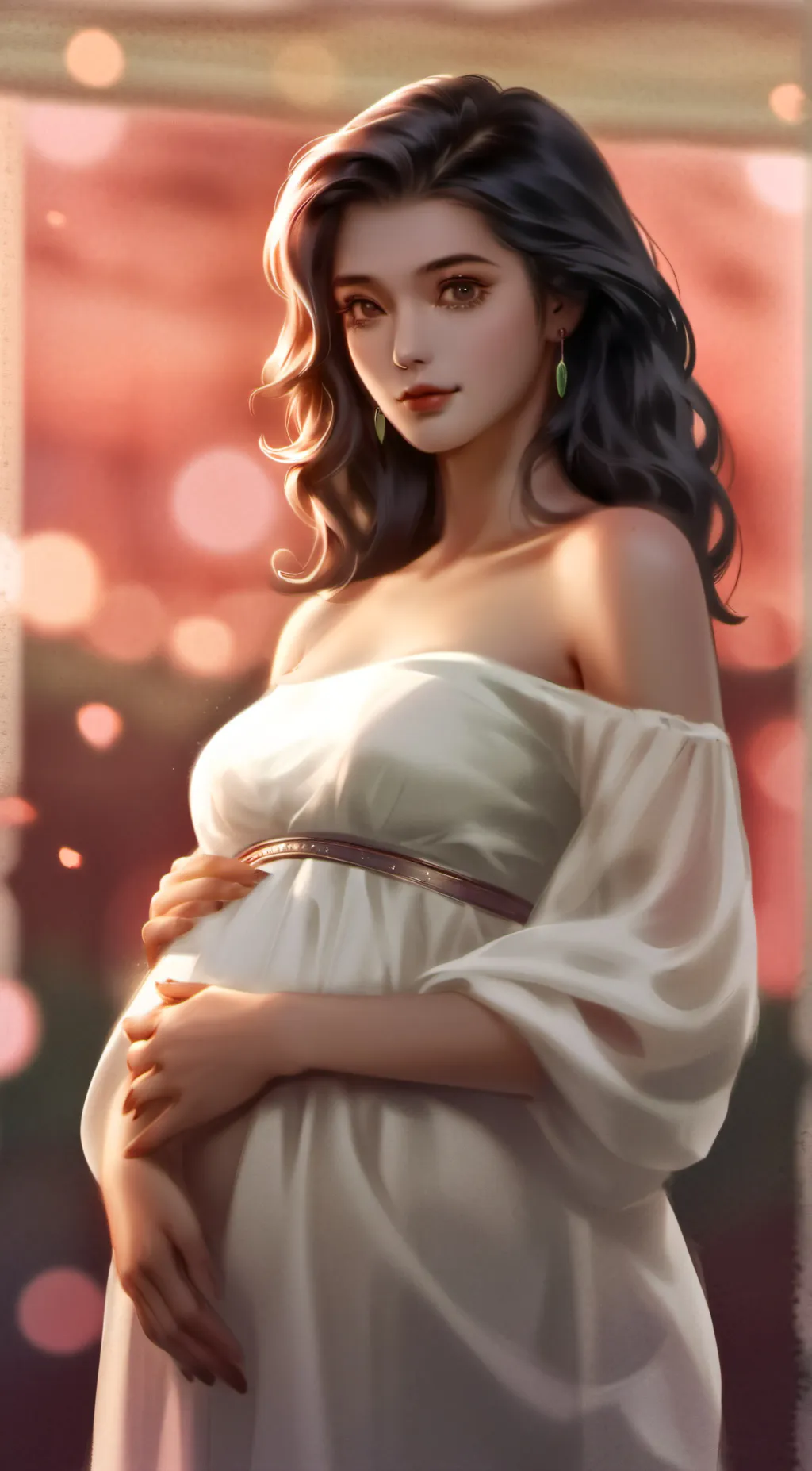 ai character: pregnant lady Lily background