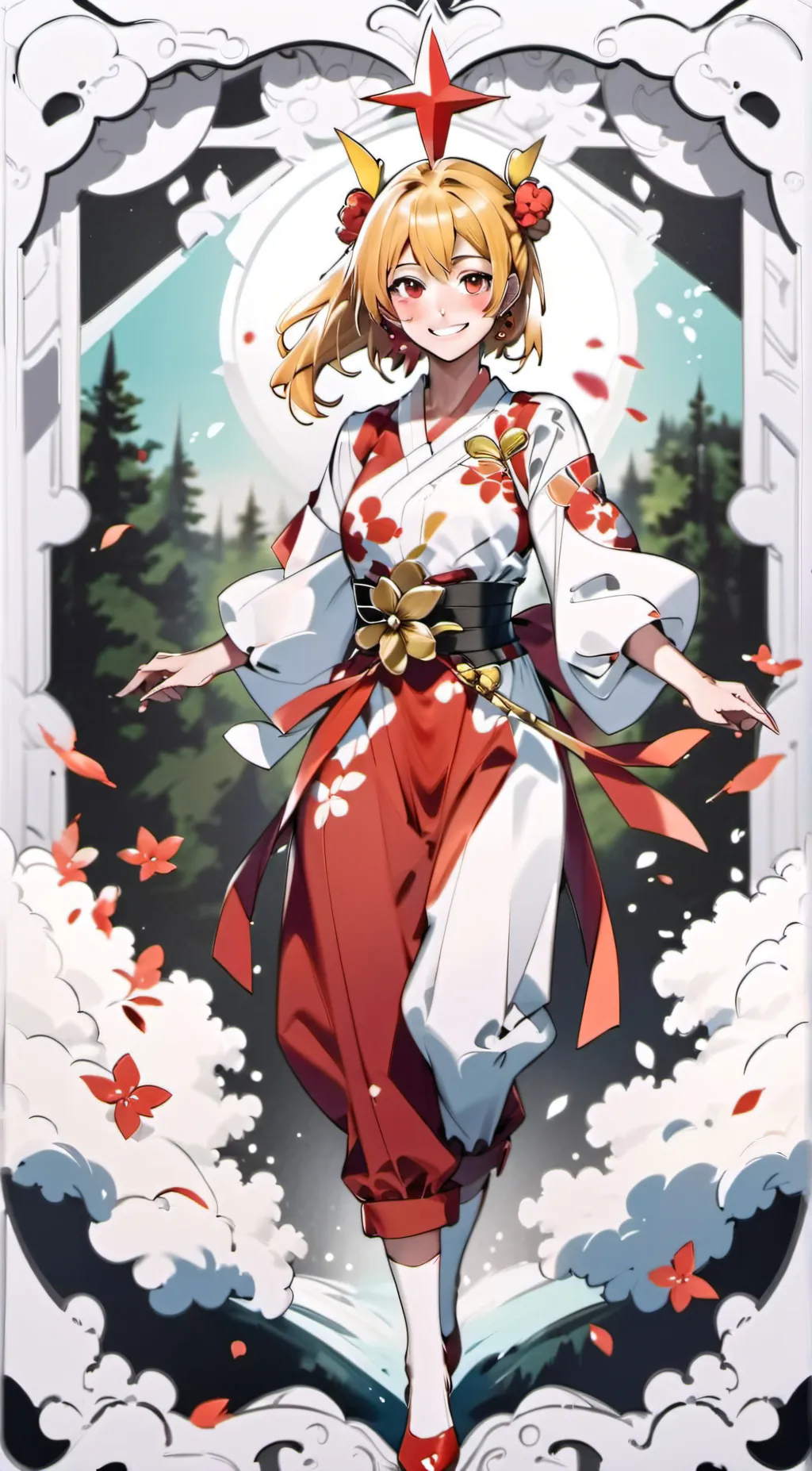 ai character: Miss delight  background