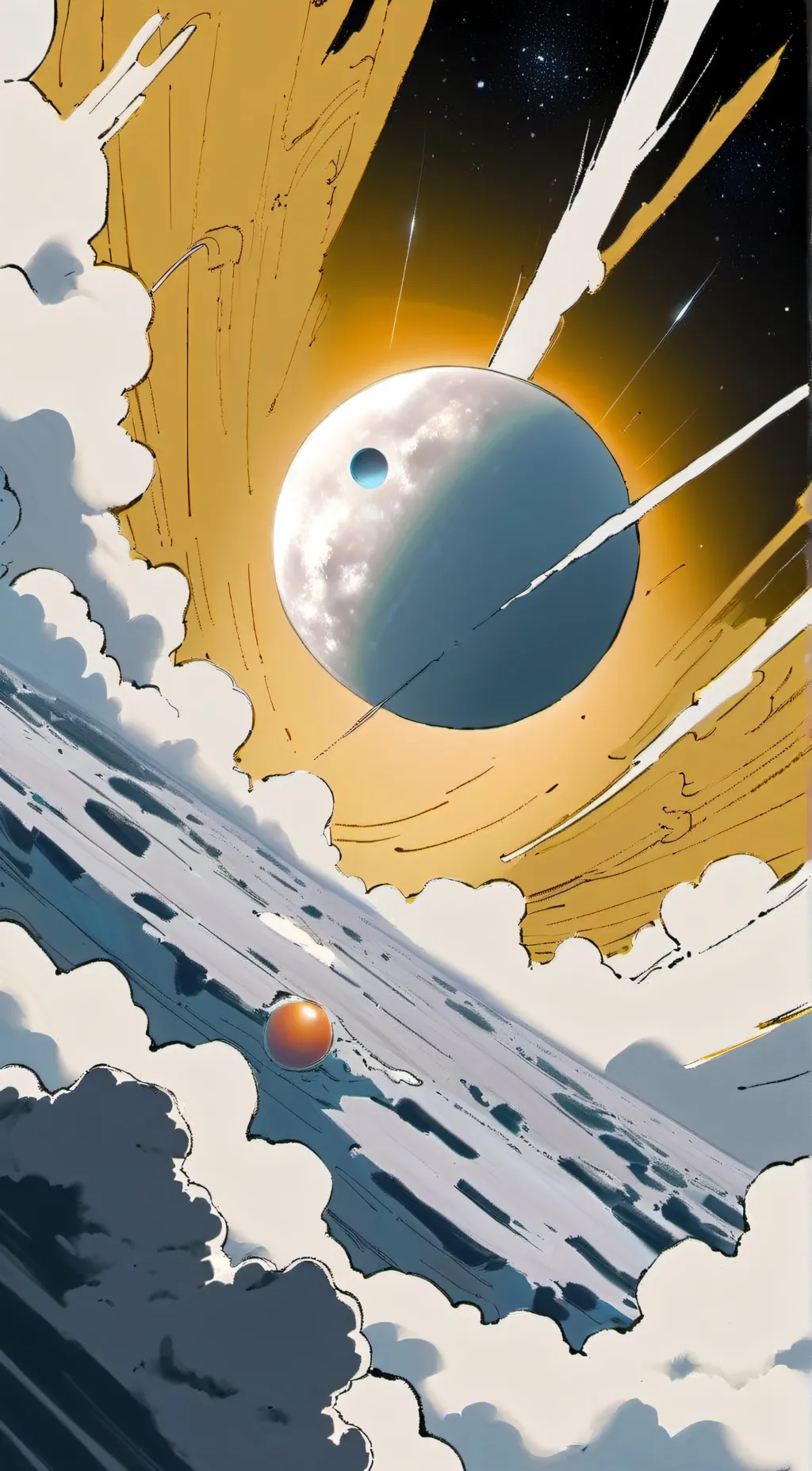 ai character: White Dwarf Sun background