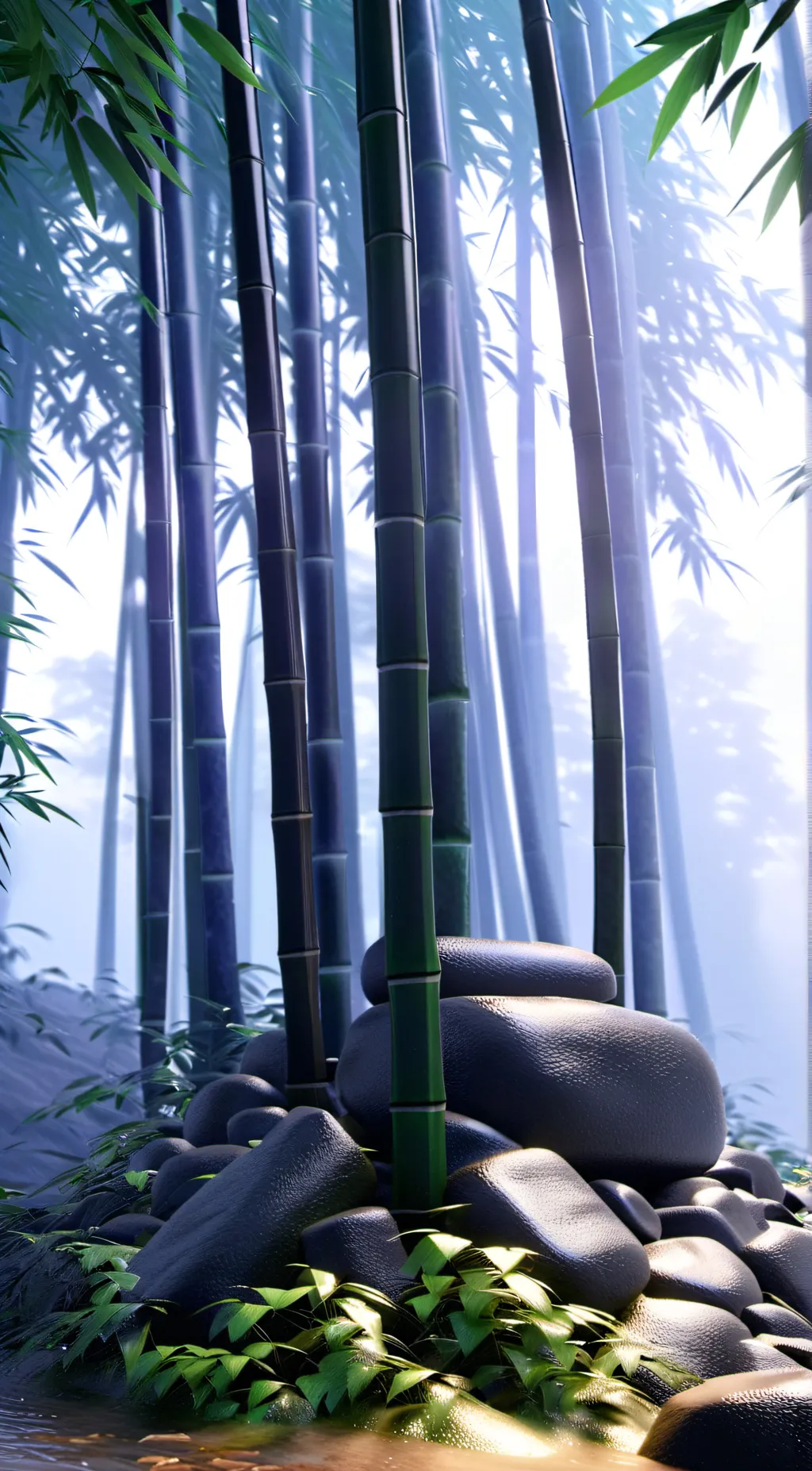 ai character: The Bamboo Of Thai background