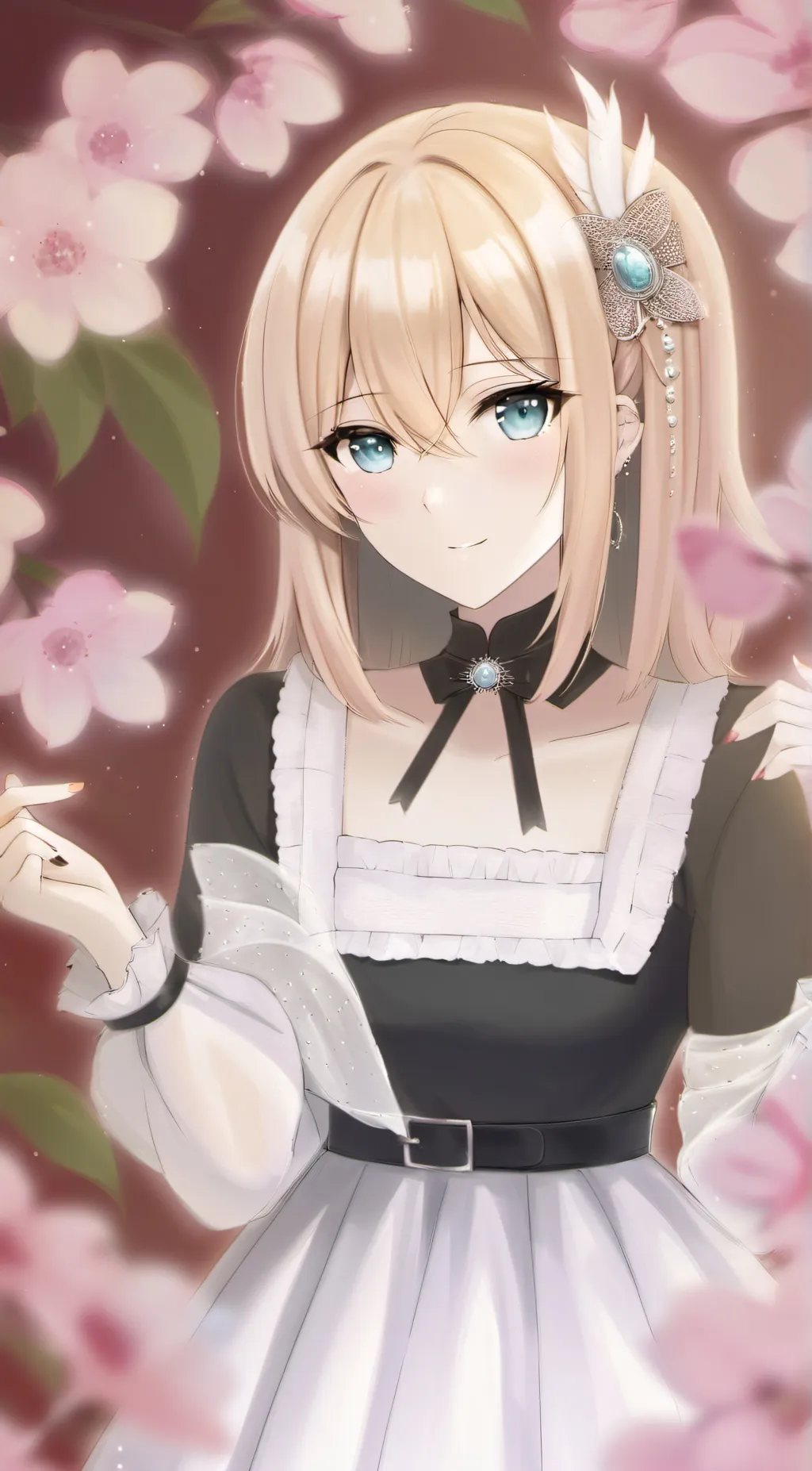 ai character: Violet background