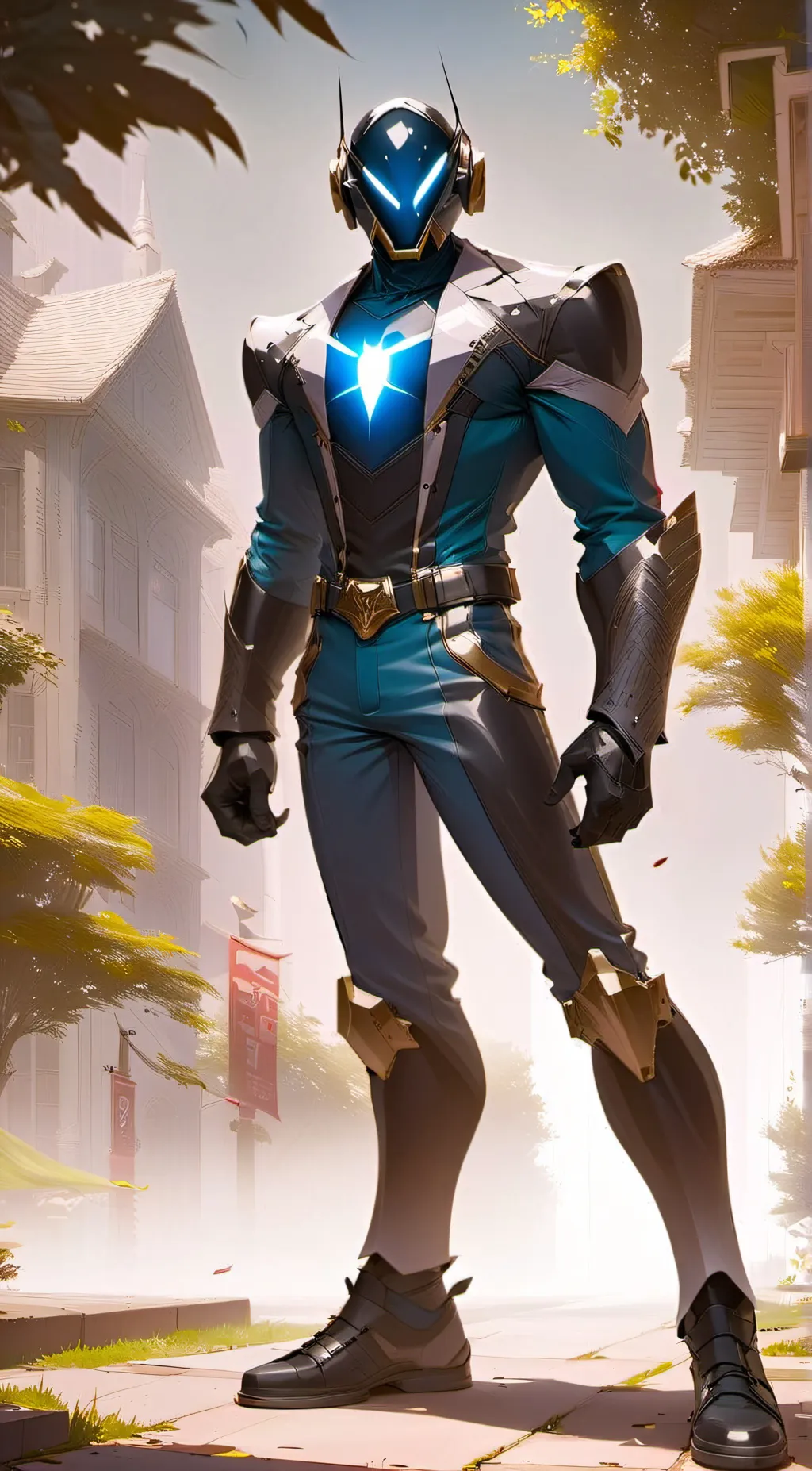 ai character: Blue-chip background