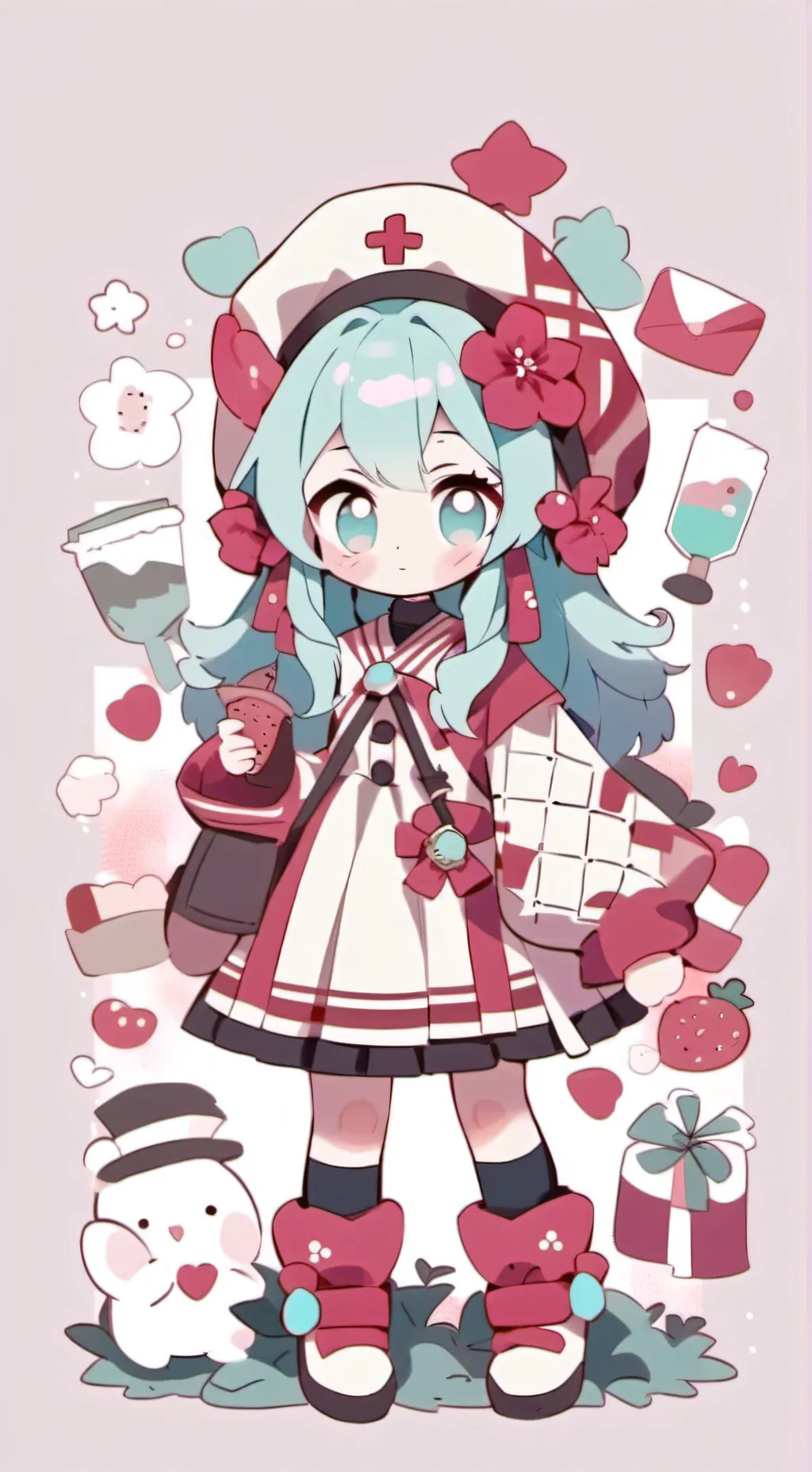 ai character: purple background