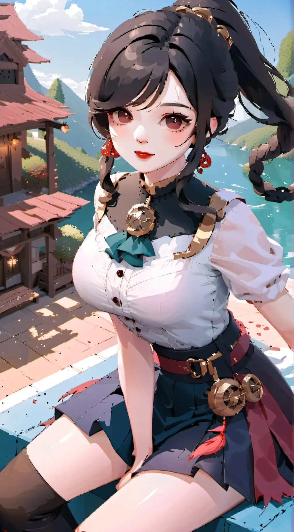 ai character: Amber background