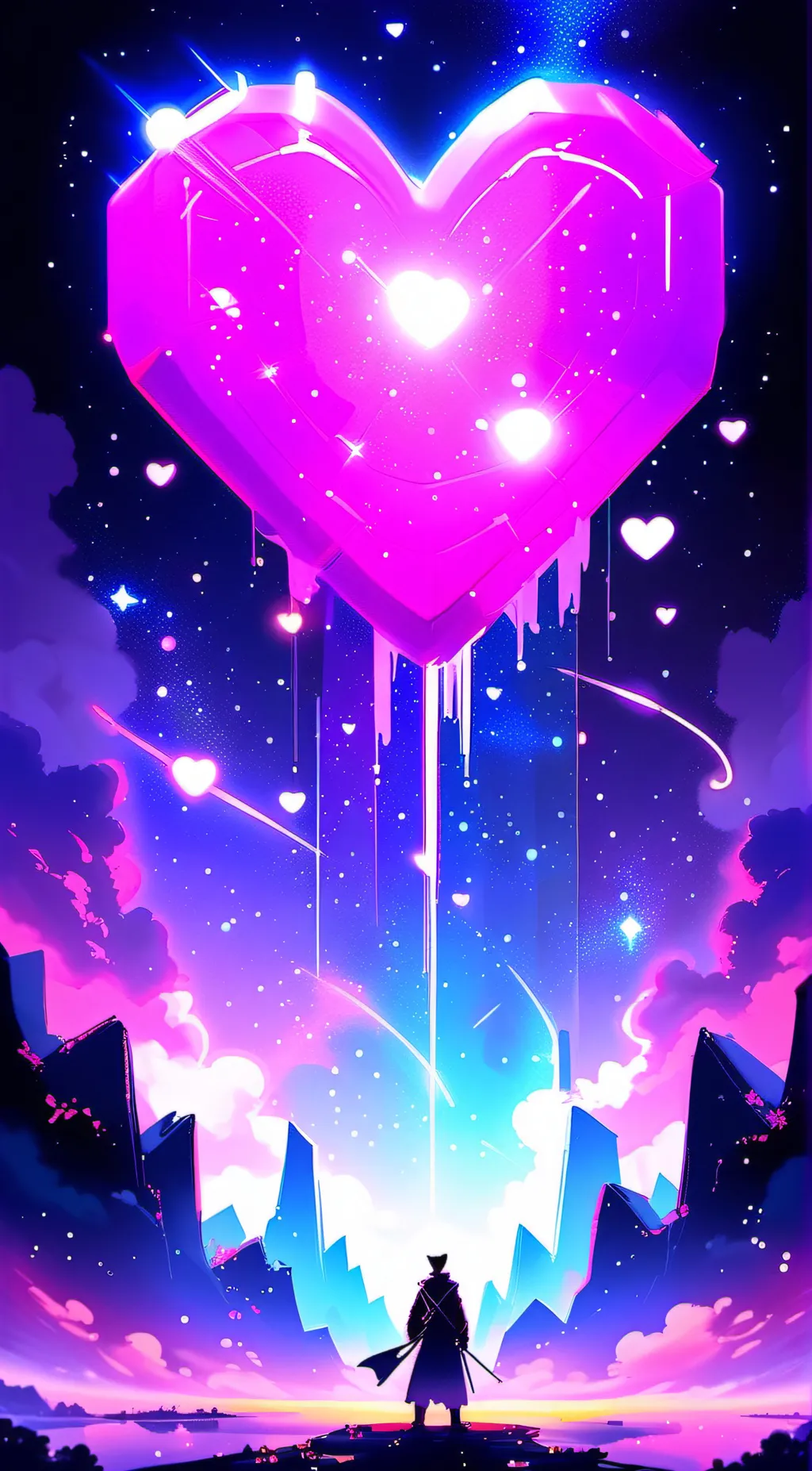 ai character: Hearts of Love! background