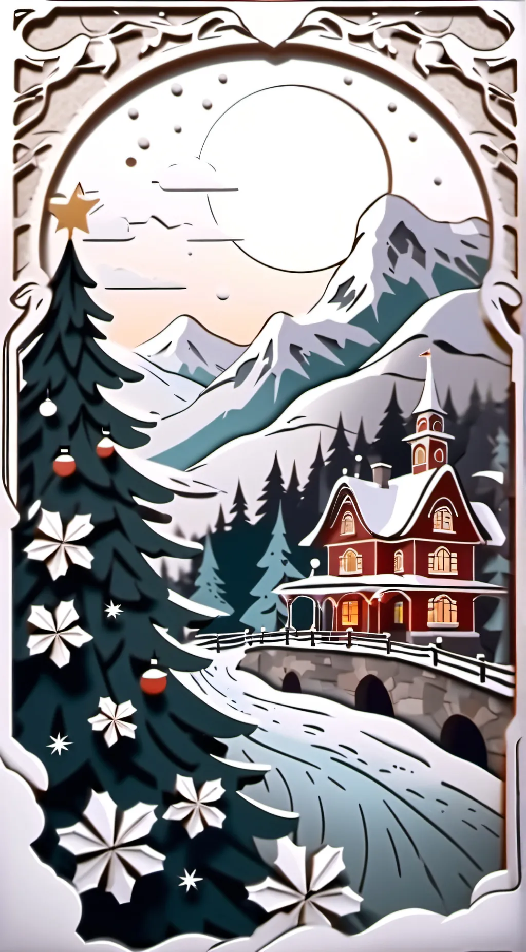 ai character: HH Christmas background